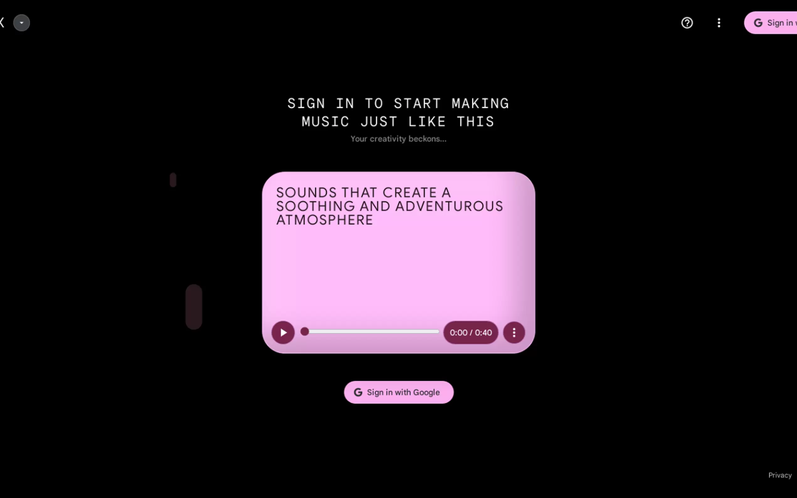 Google MusicFX gallery image