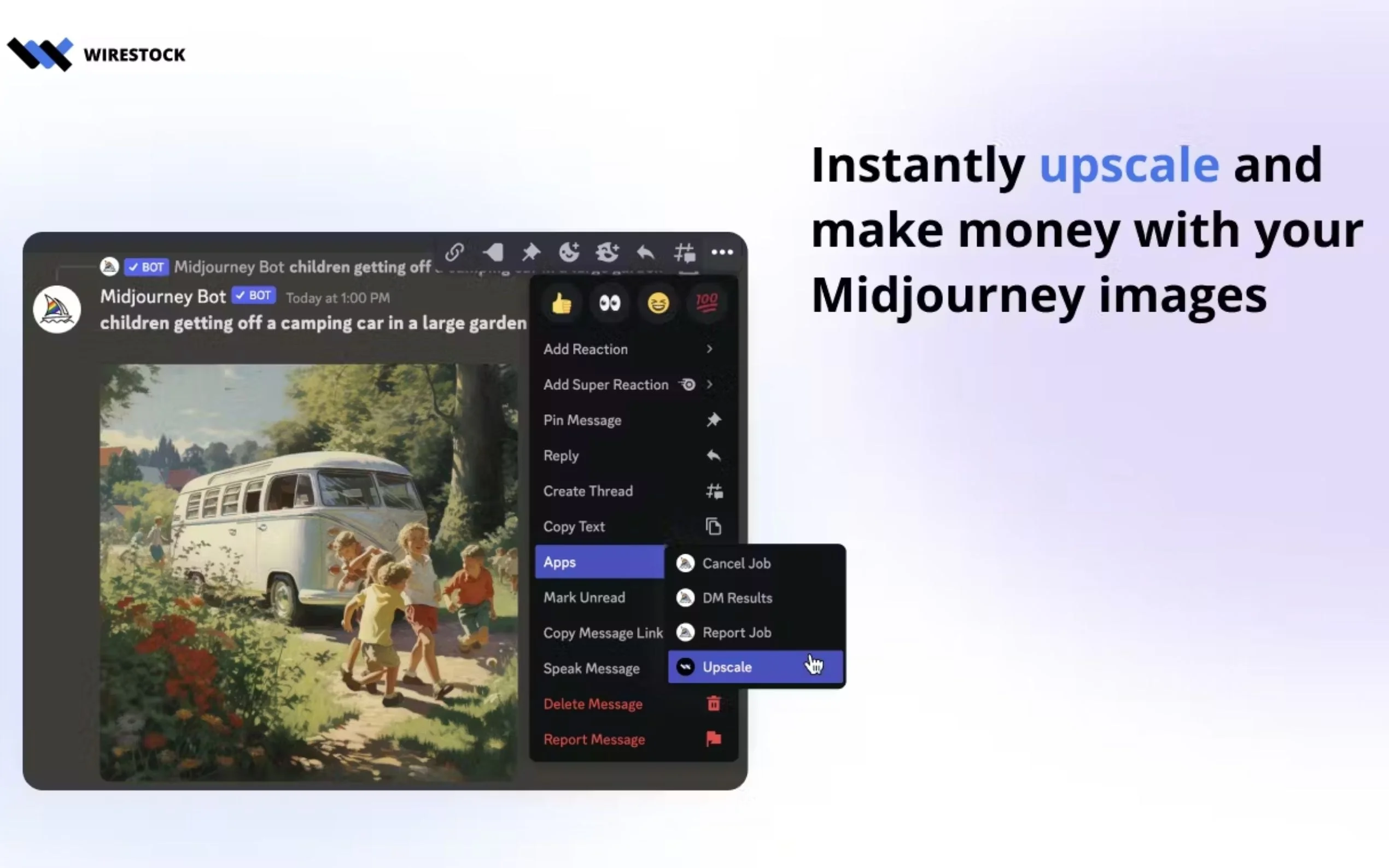 Wirestock Discord Bot gallery image