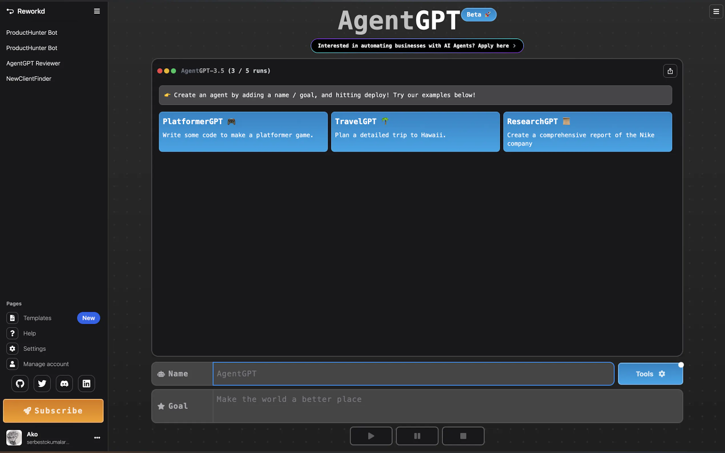 Agent GPT gallery image