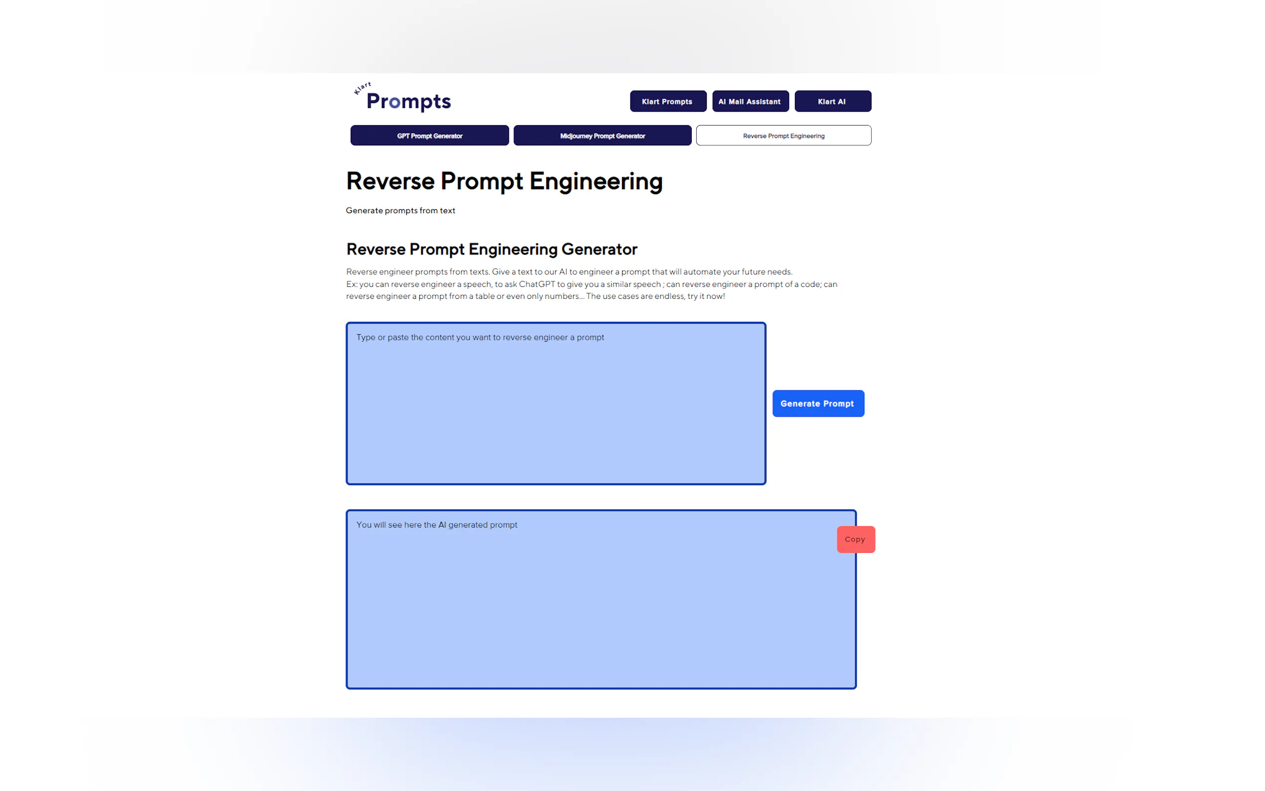 Klart Prompts gallery image