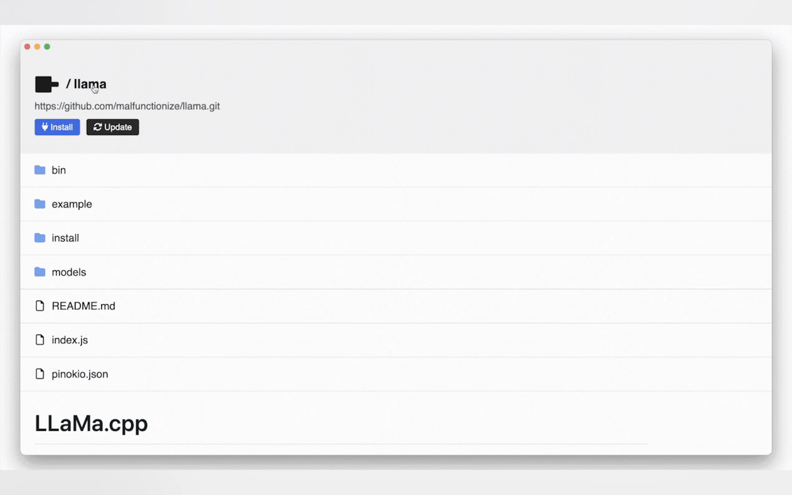 Pinokio gallery image