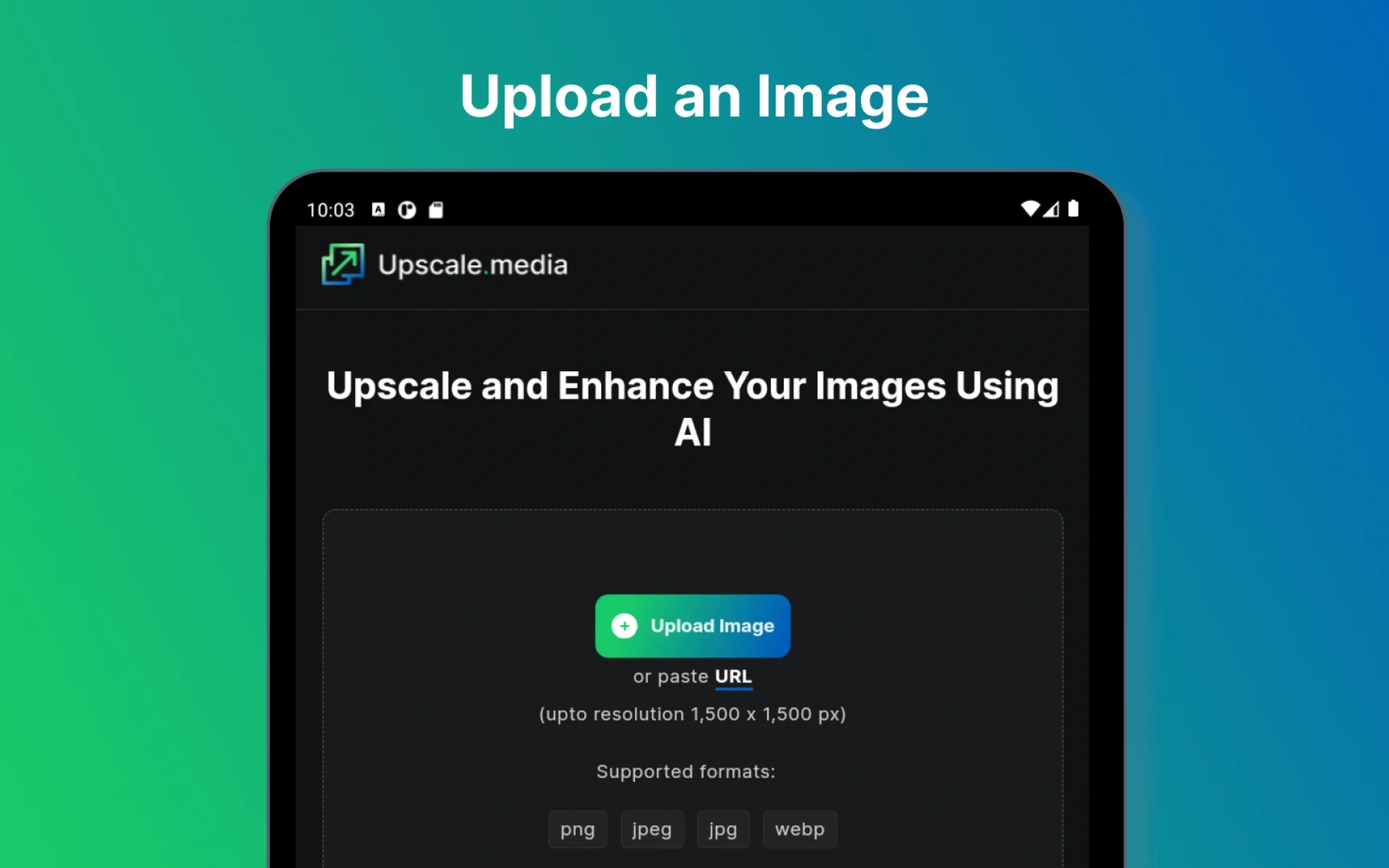 Upscale media gallery image
