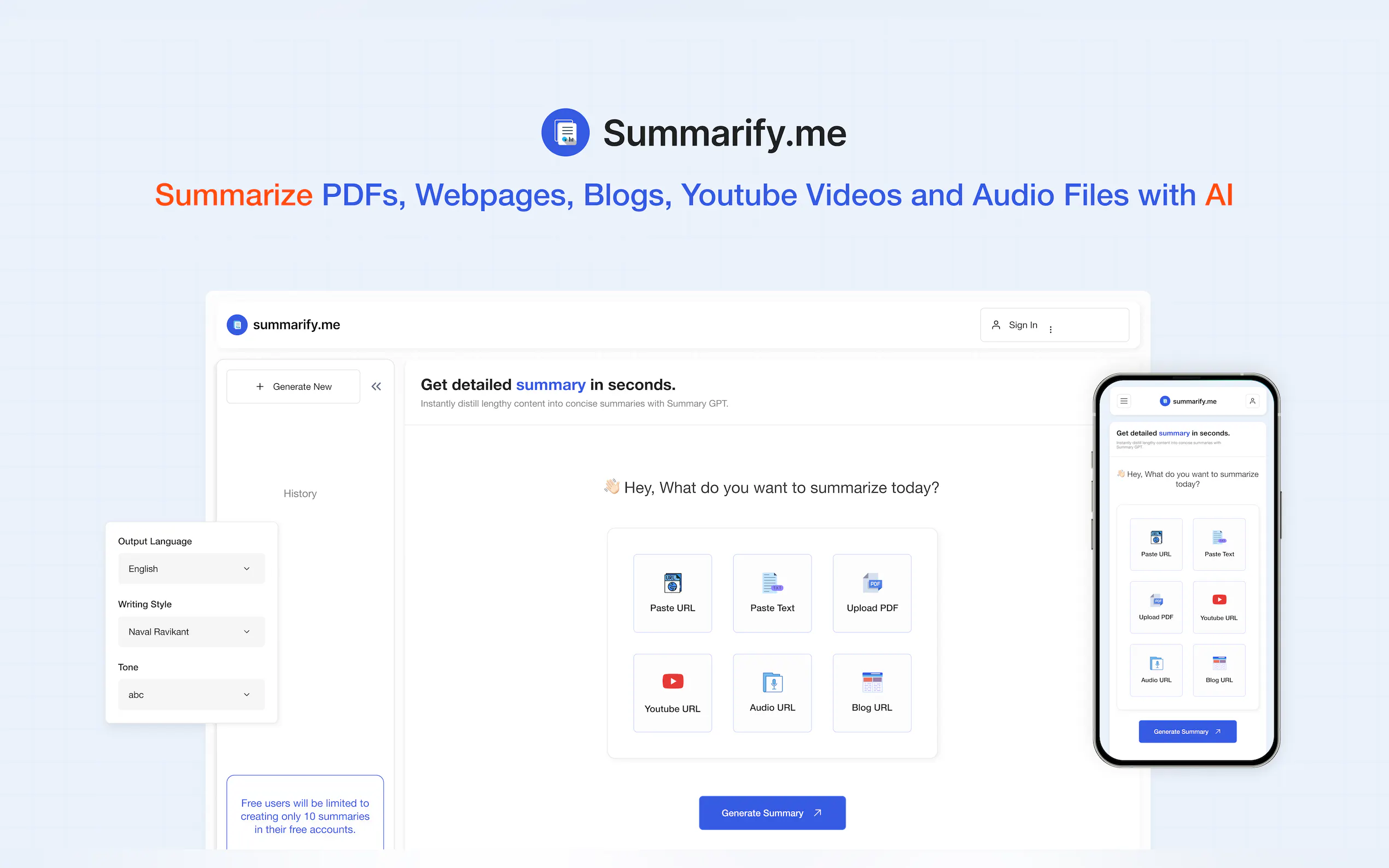 Summarify.me gallery image