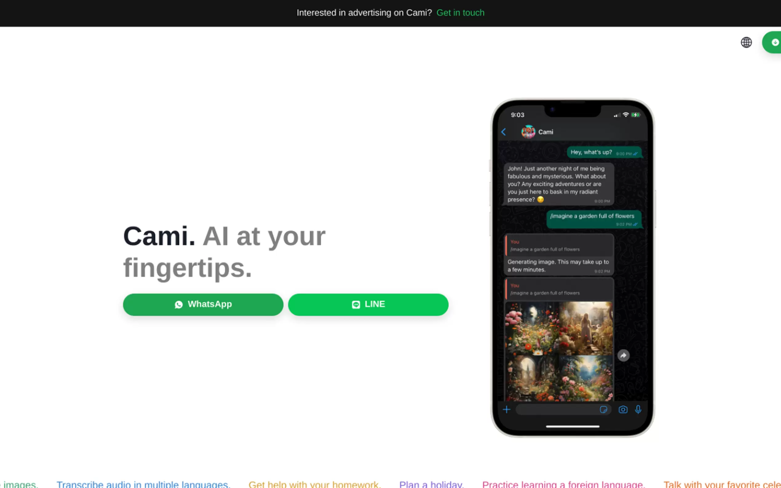 Cami. AI gallery image