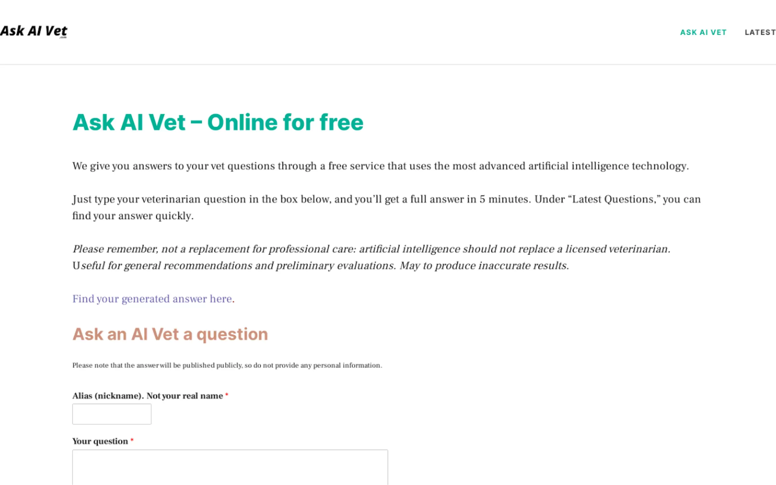 Ask AI Vet gallery image