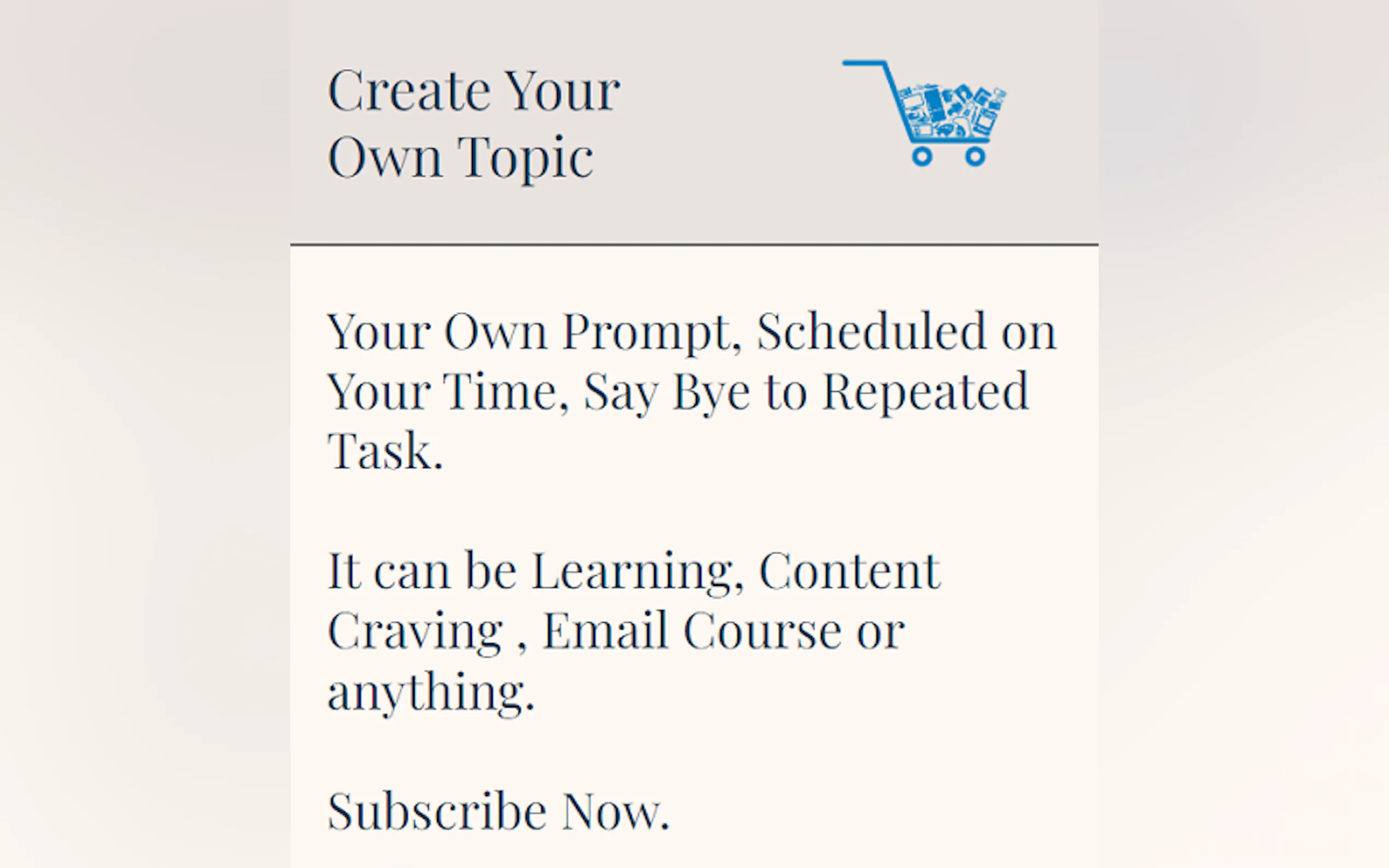 Prompt Letter gallery image