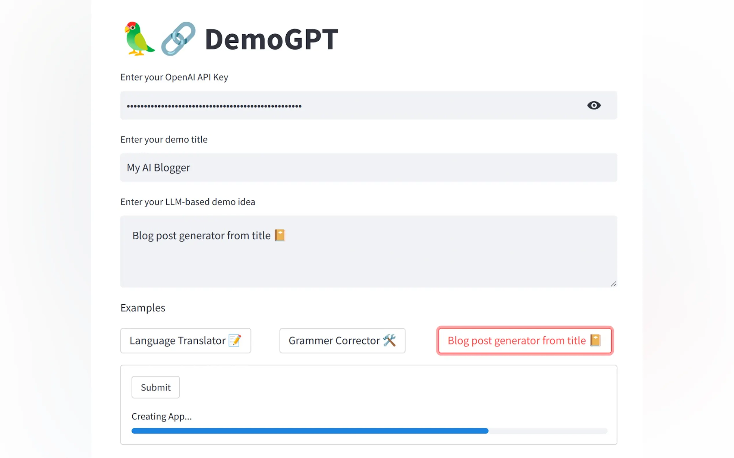 DemoGPT gallery image