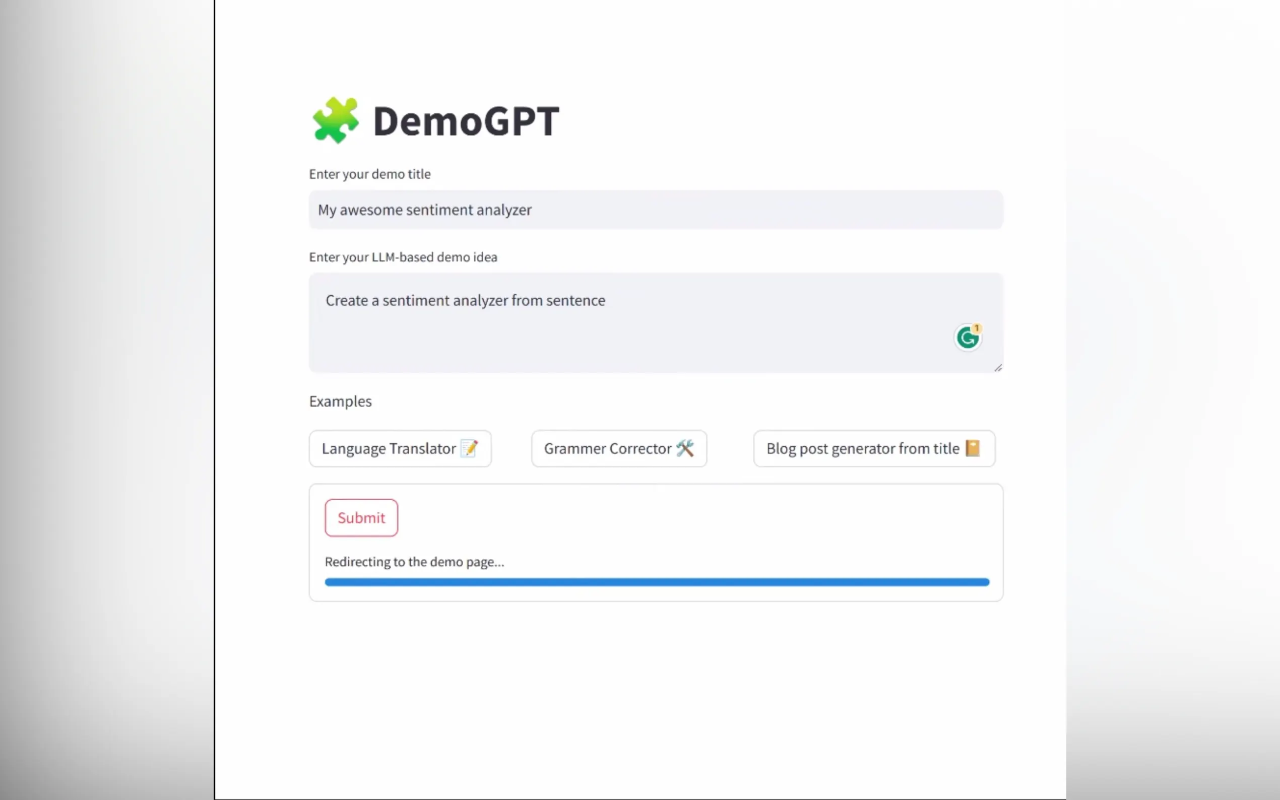 DemoGPT gallery image