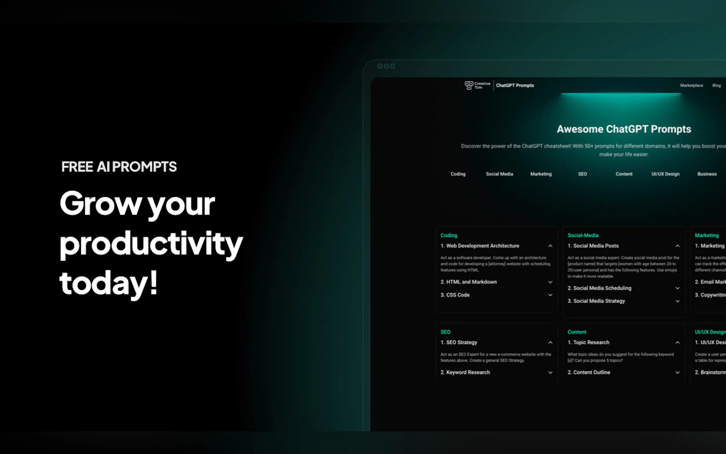 Free ChatGPT Prompts for your Business gallery image
