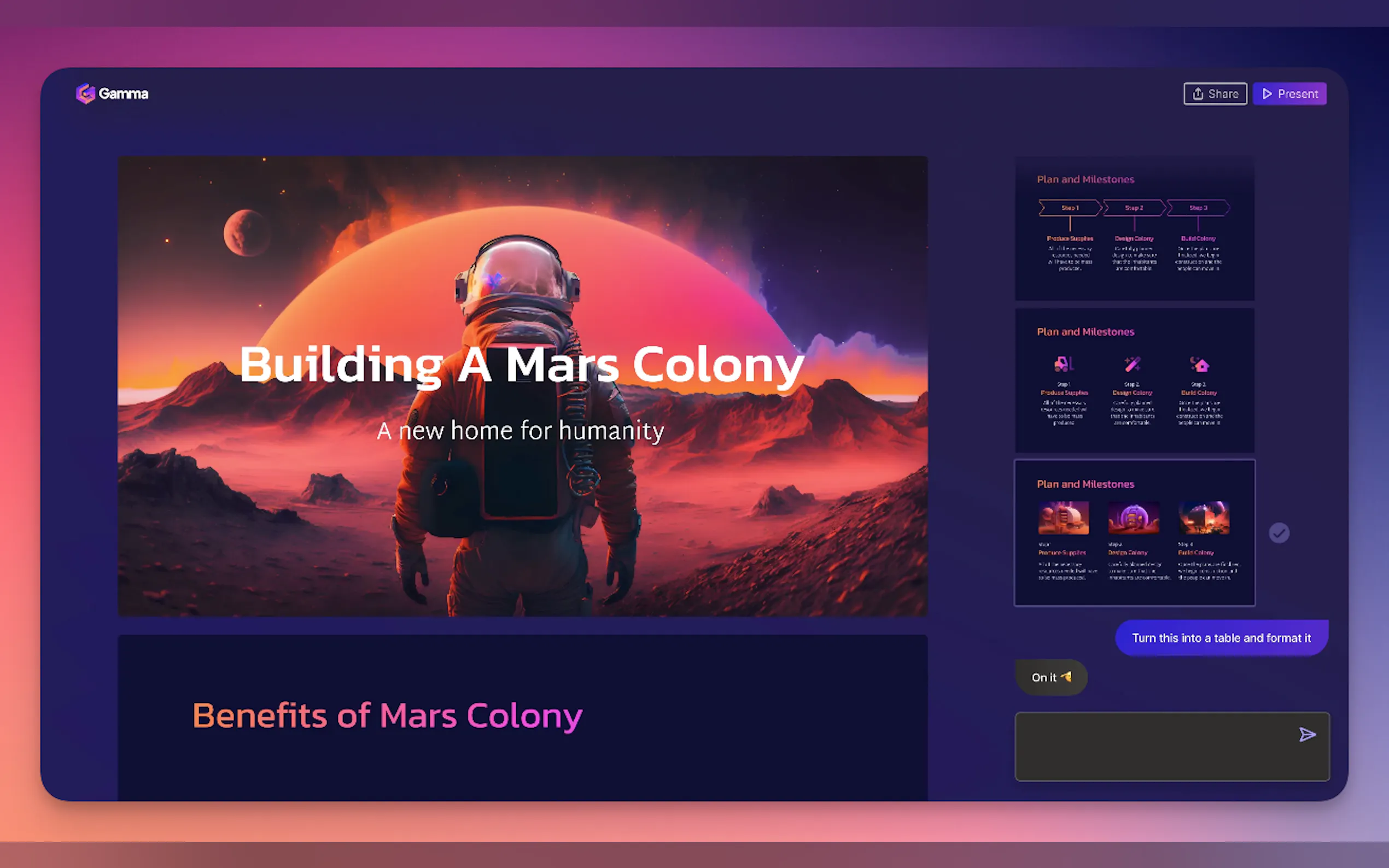 Gamma AI gallery image