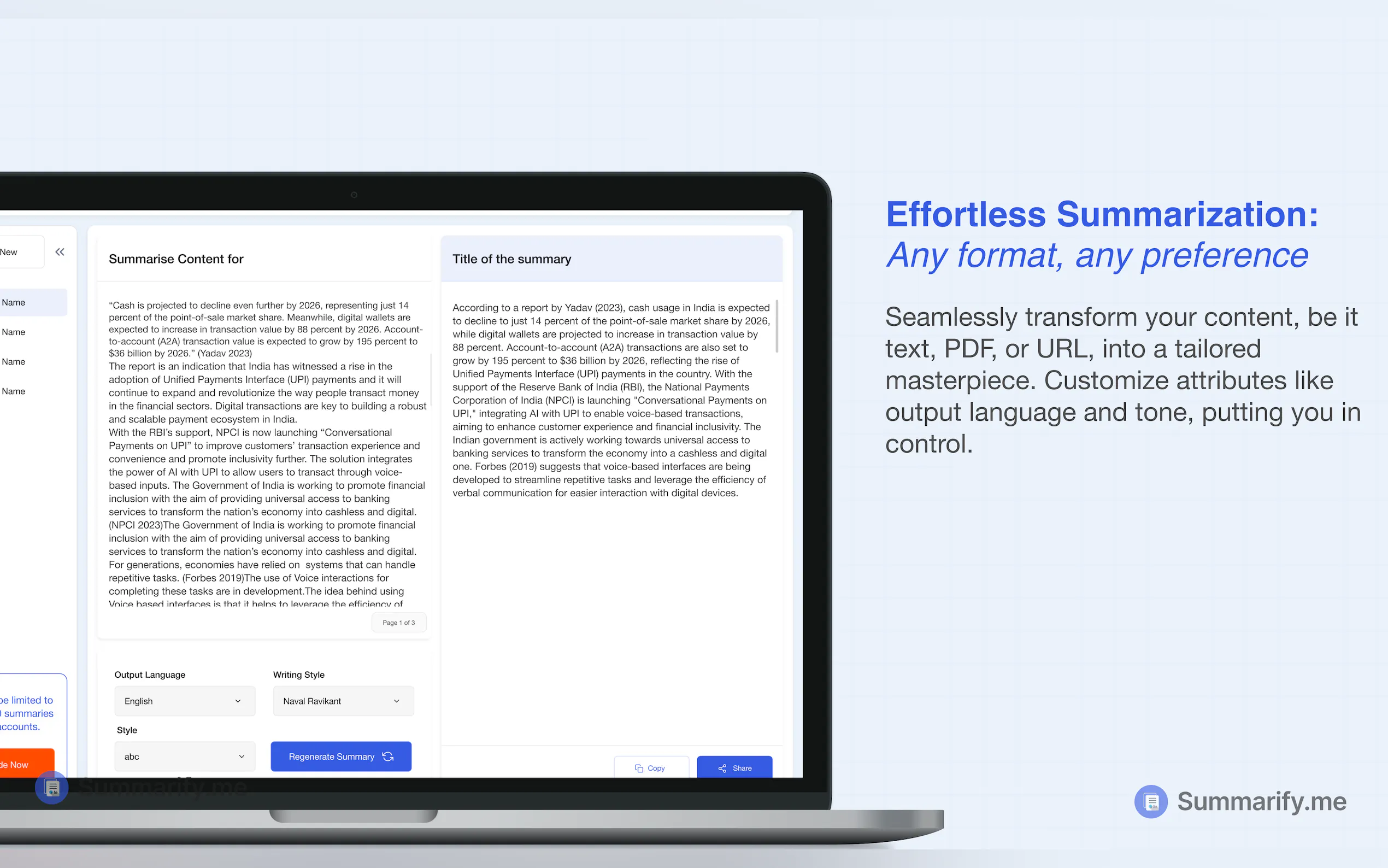 Summarify.me gallery image