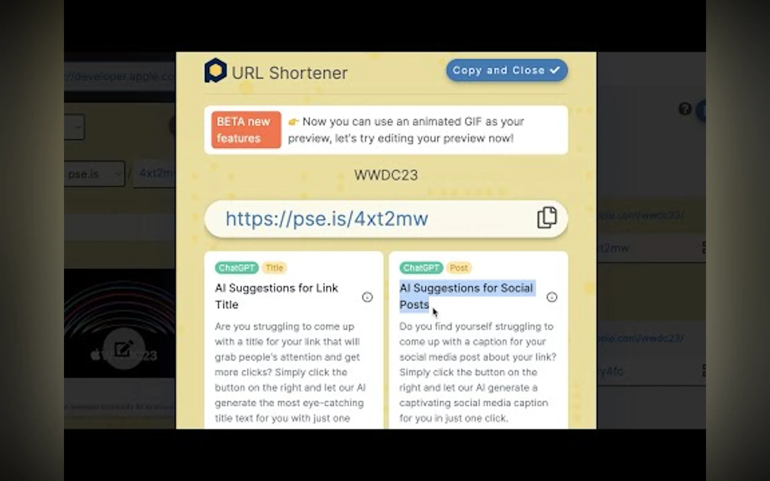 PicSee URL Shortener gallery image