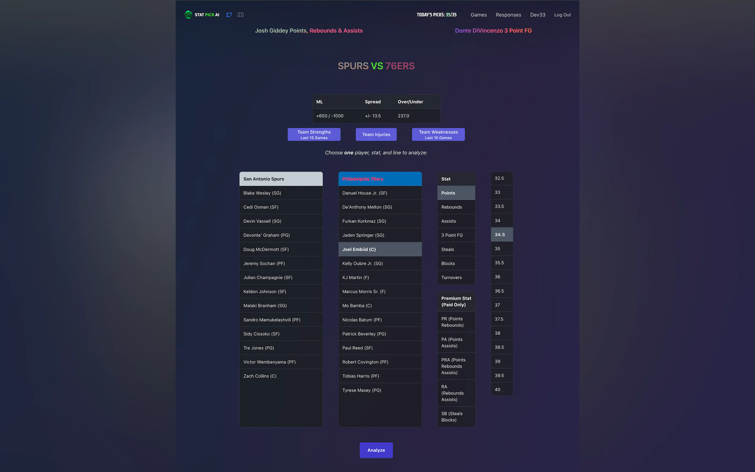 Stat Pick AI gallery image