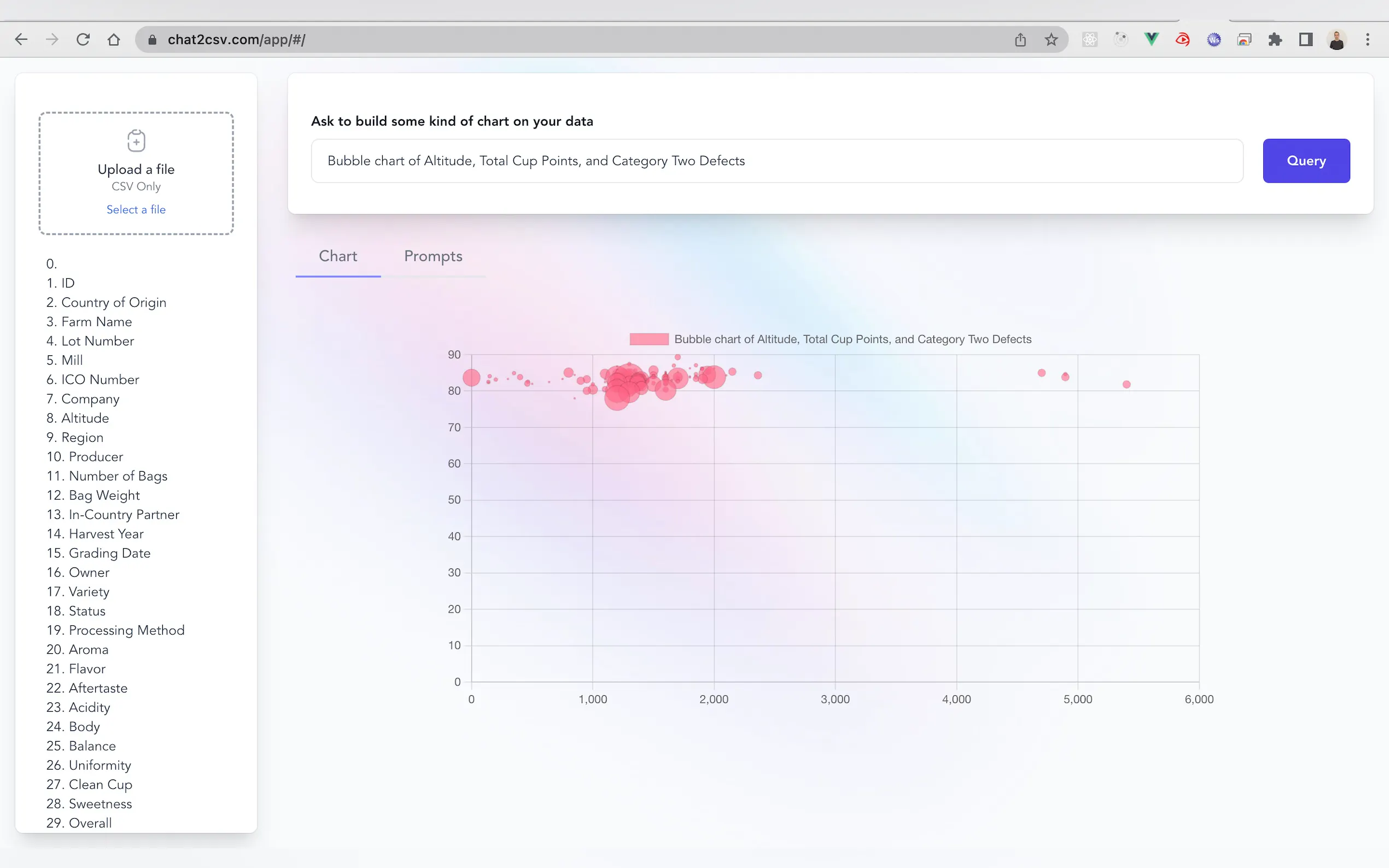 Chat2csv gallery image