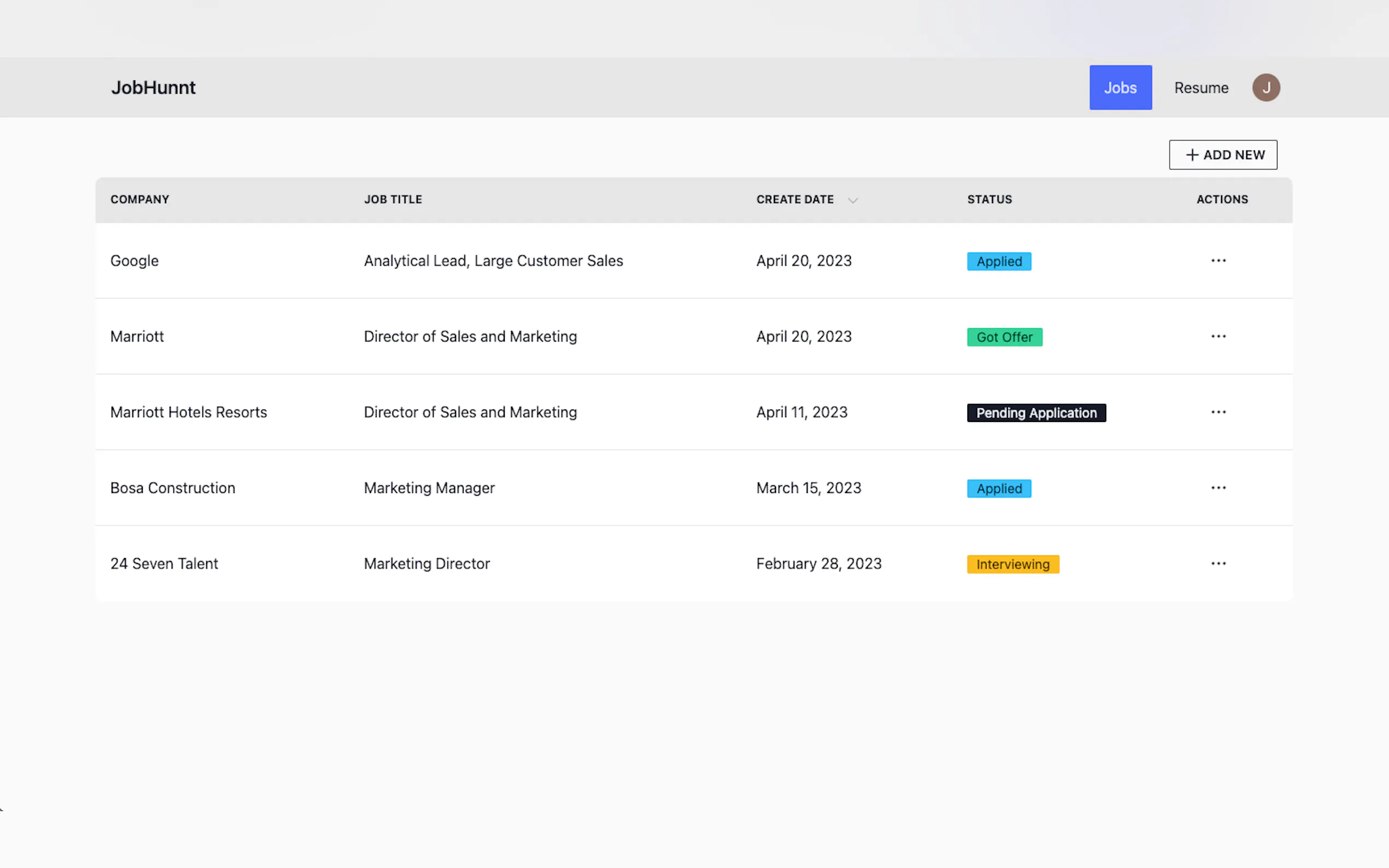 JobHunnt gallery image