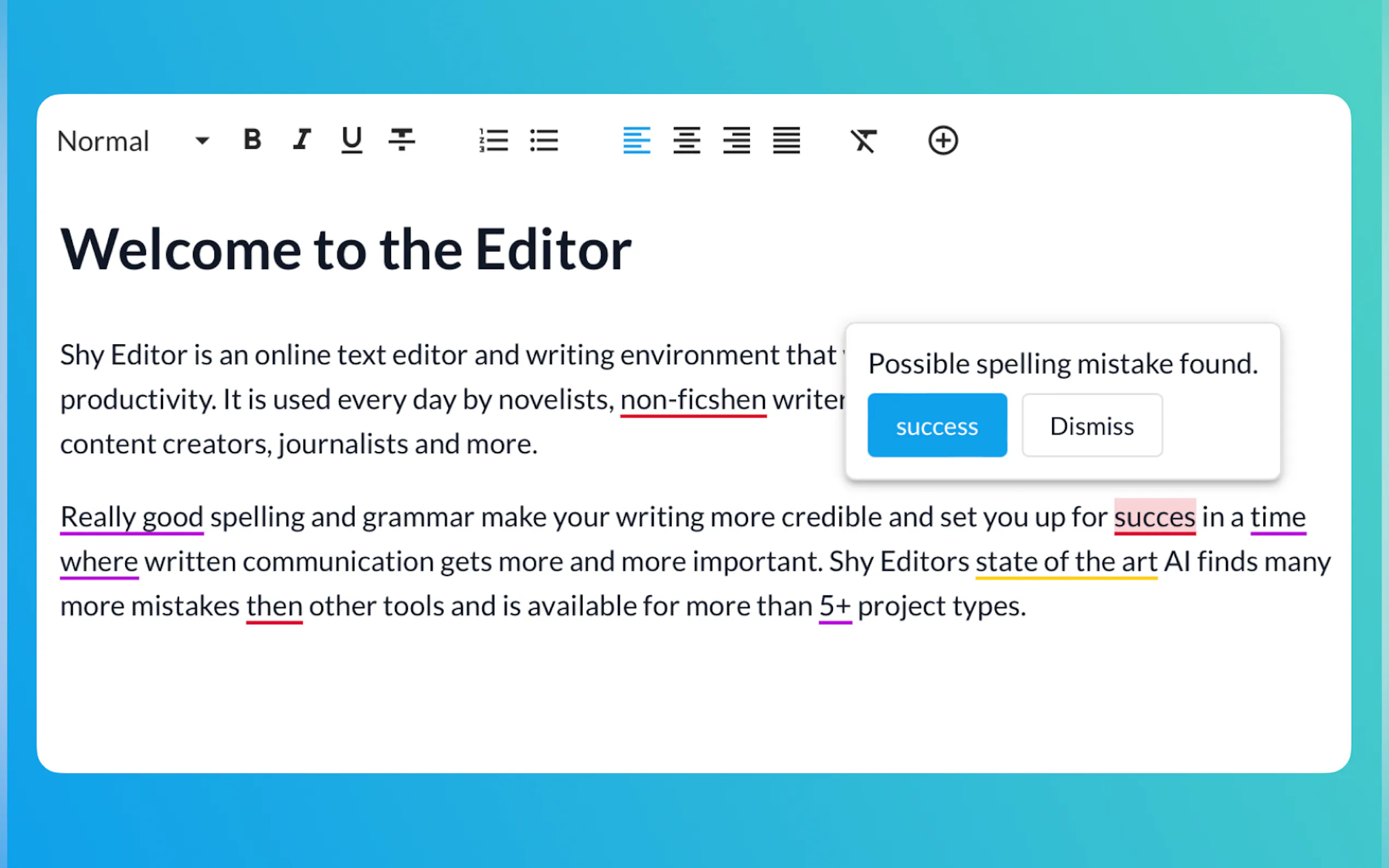 Shy Editor gallery image