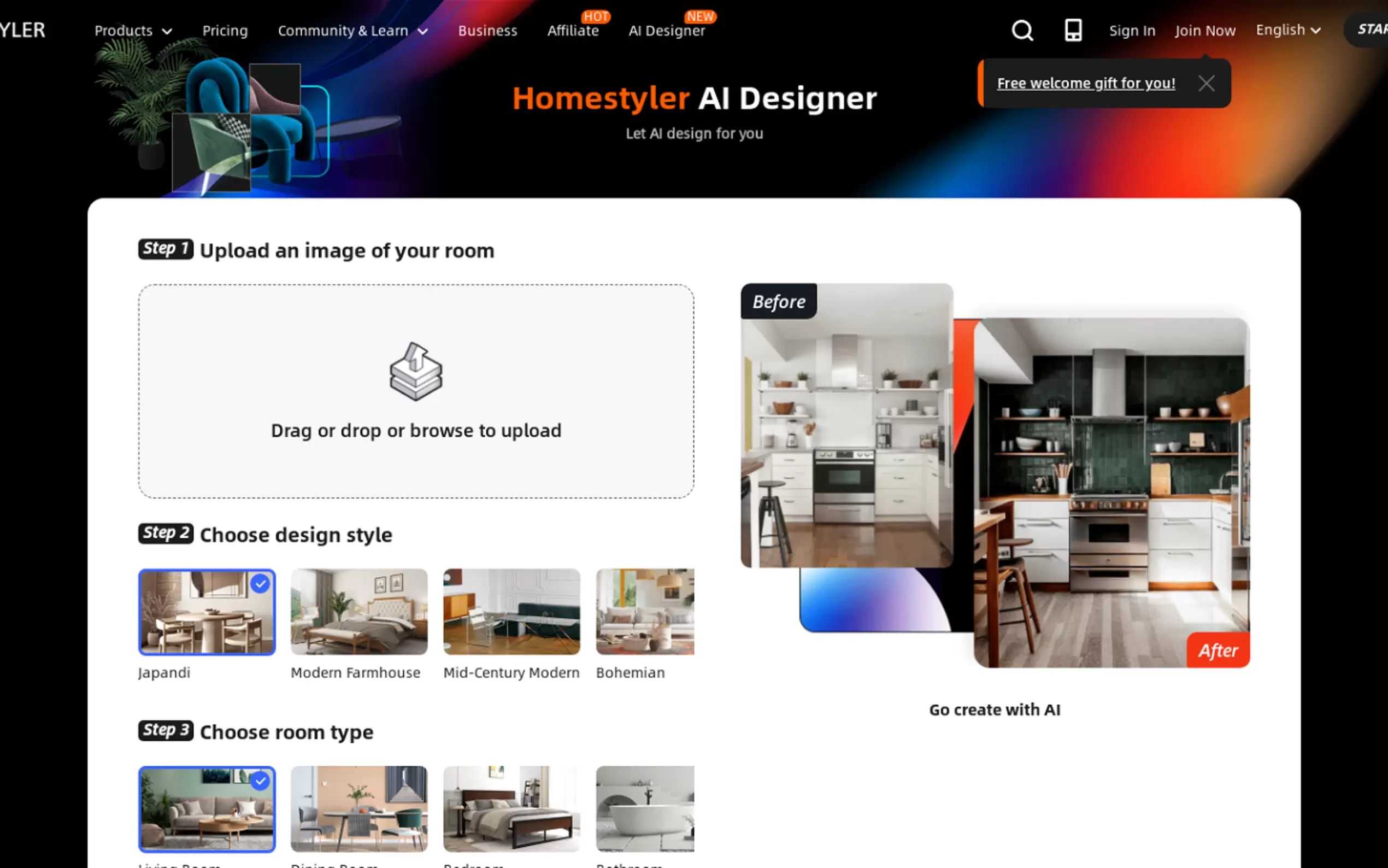 Homestyler AI gallery image