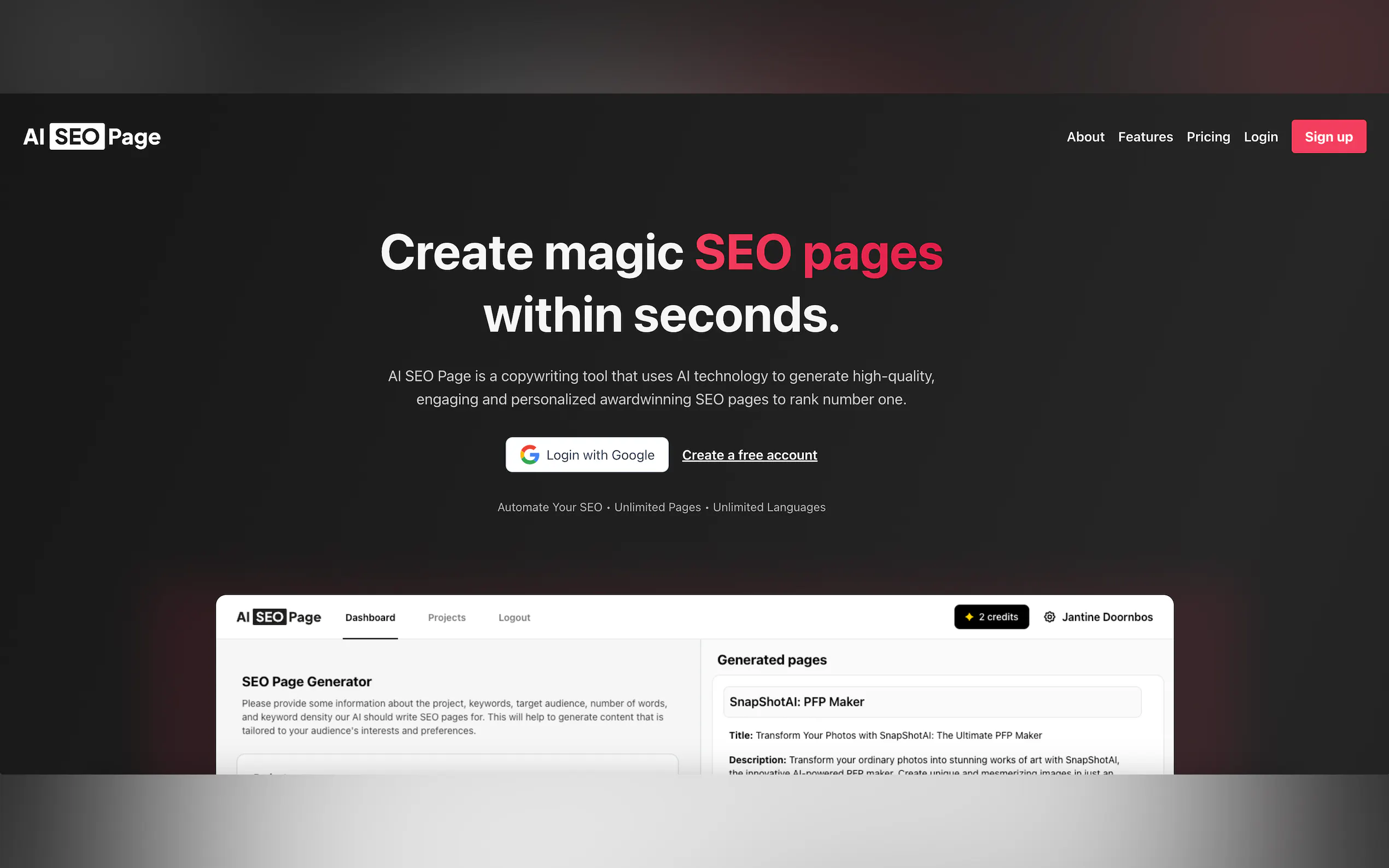 AI SEO Page gallery image