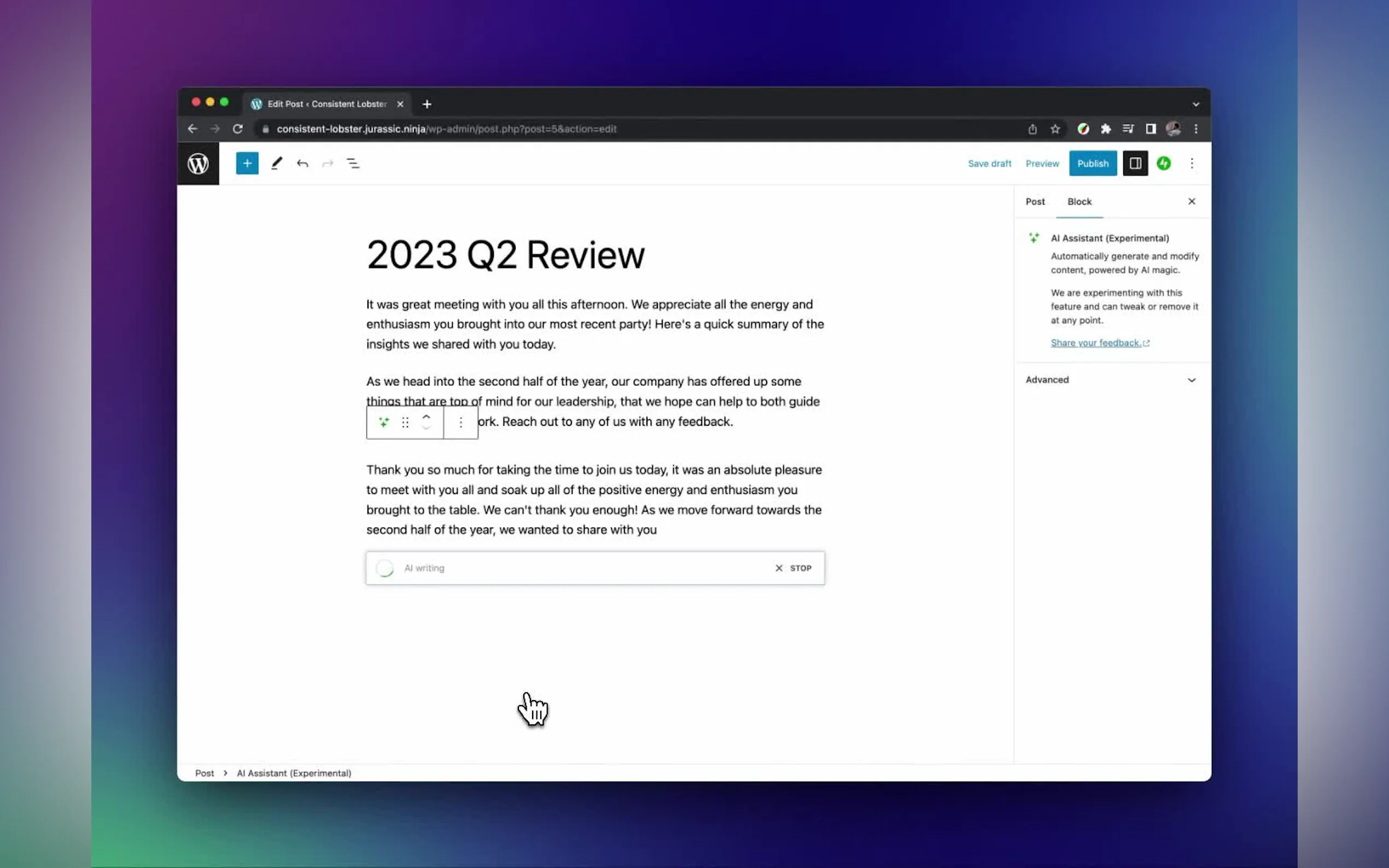 Jetpack AI Assistant gallery image