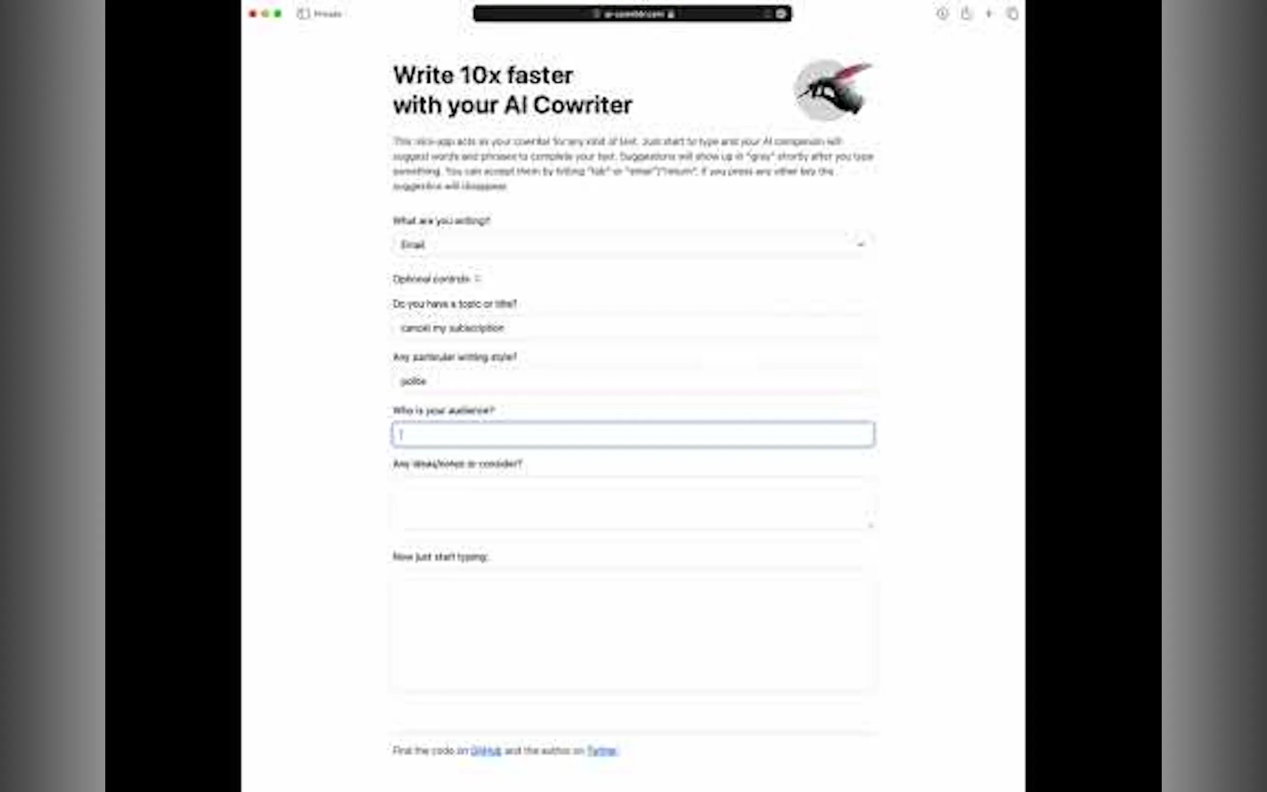 AI Cowriter gallery image