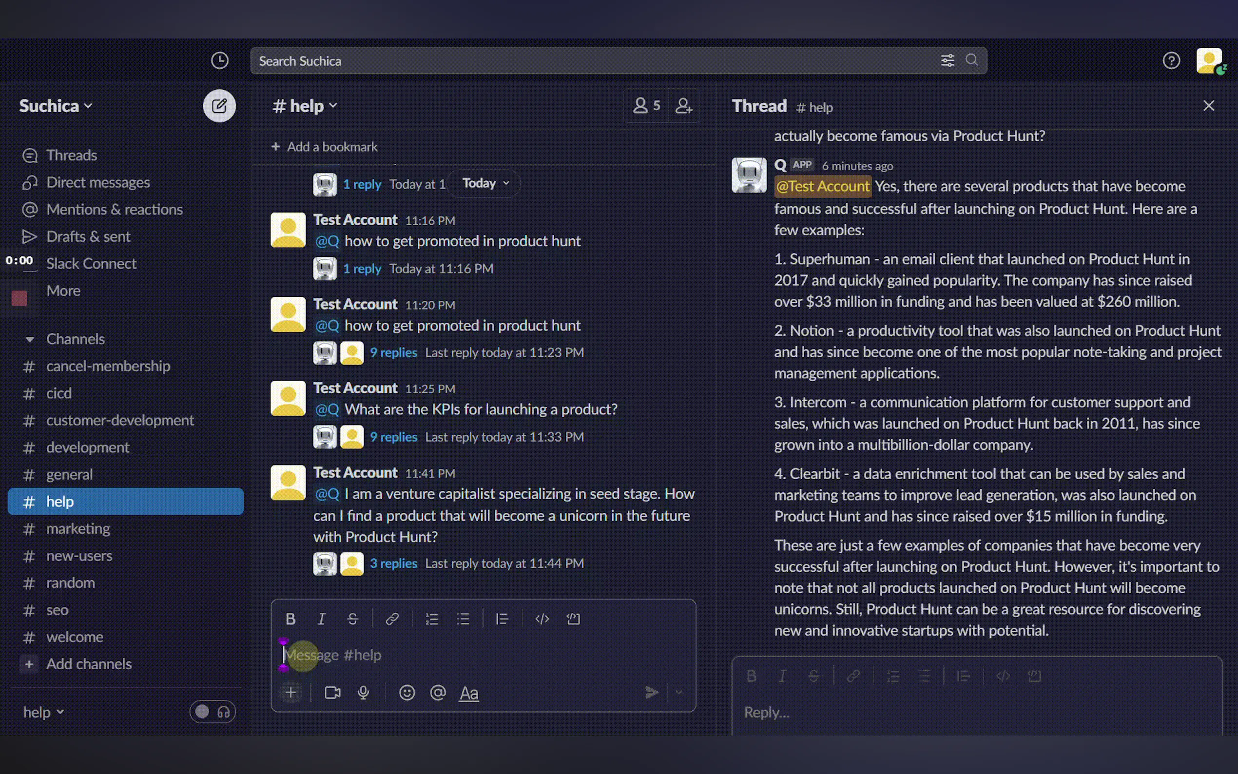 Q Slack Chatbot gallery image