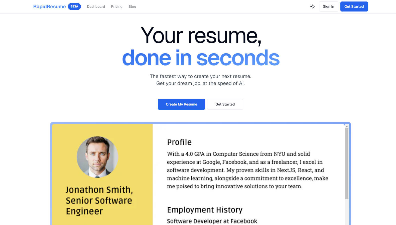 Rapid Resume gallery image