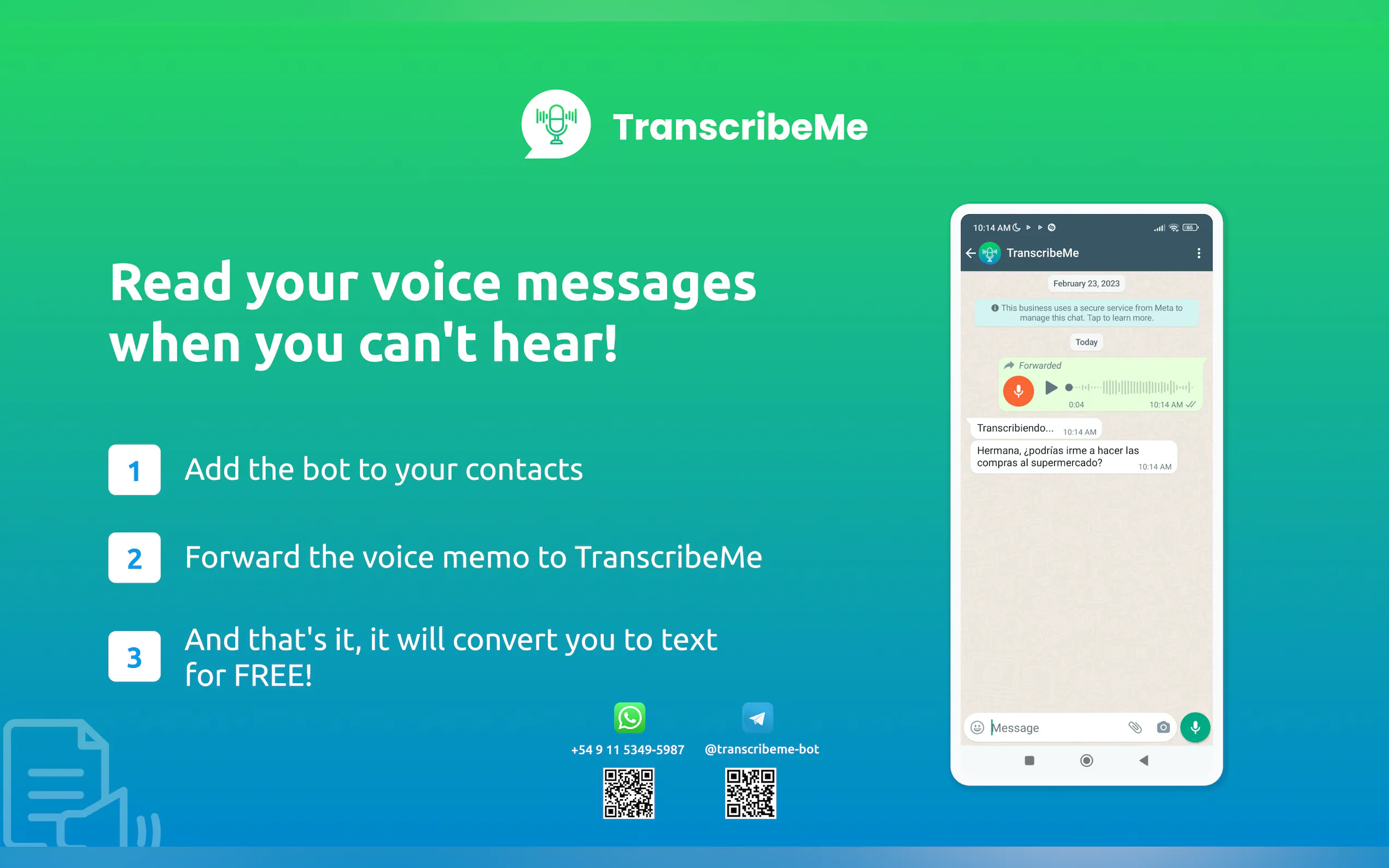 TranscribeMe gallery image