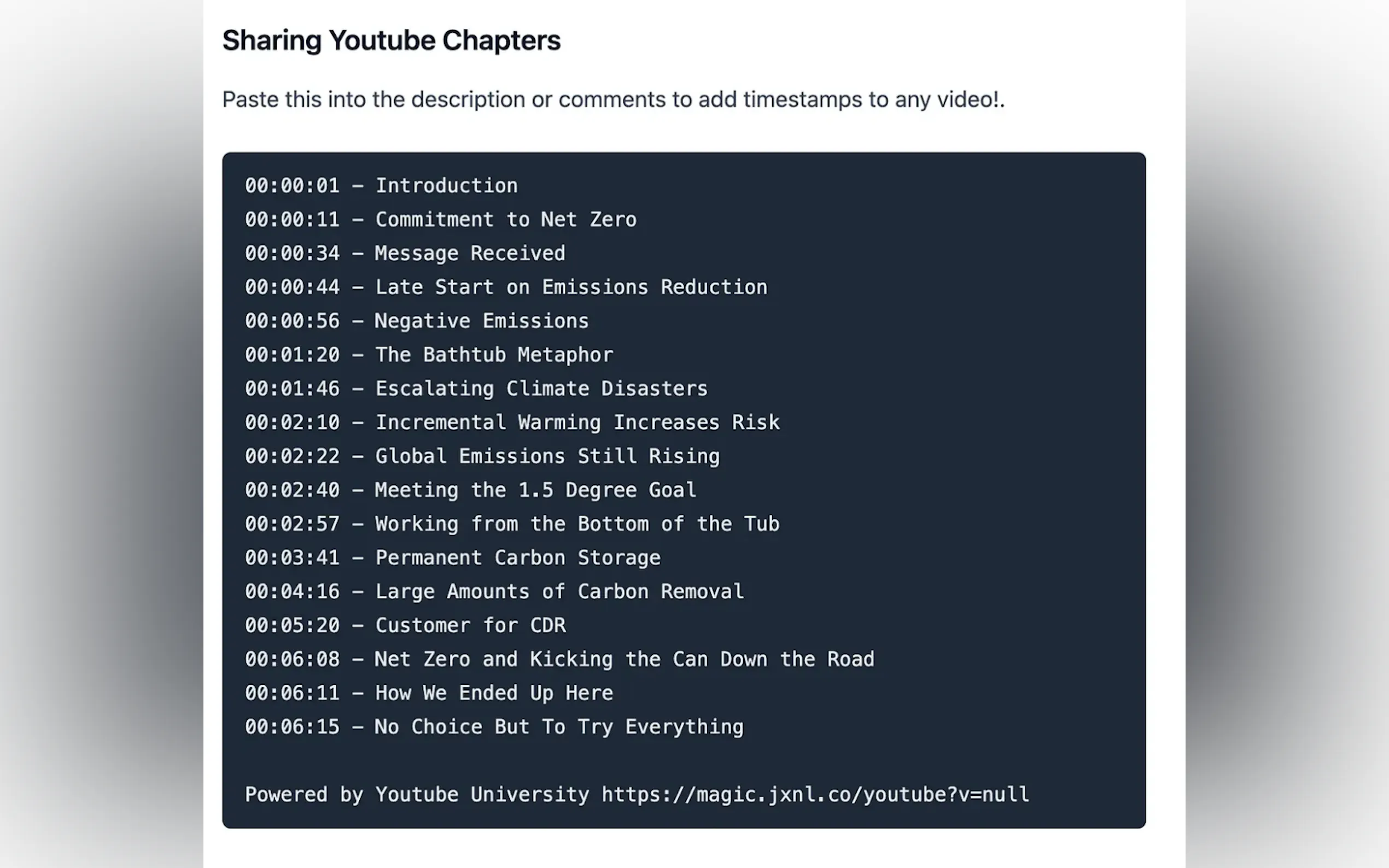 Youtube Chapters gallery image
