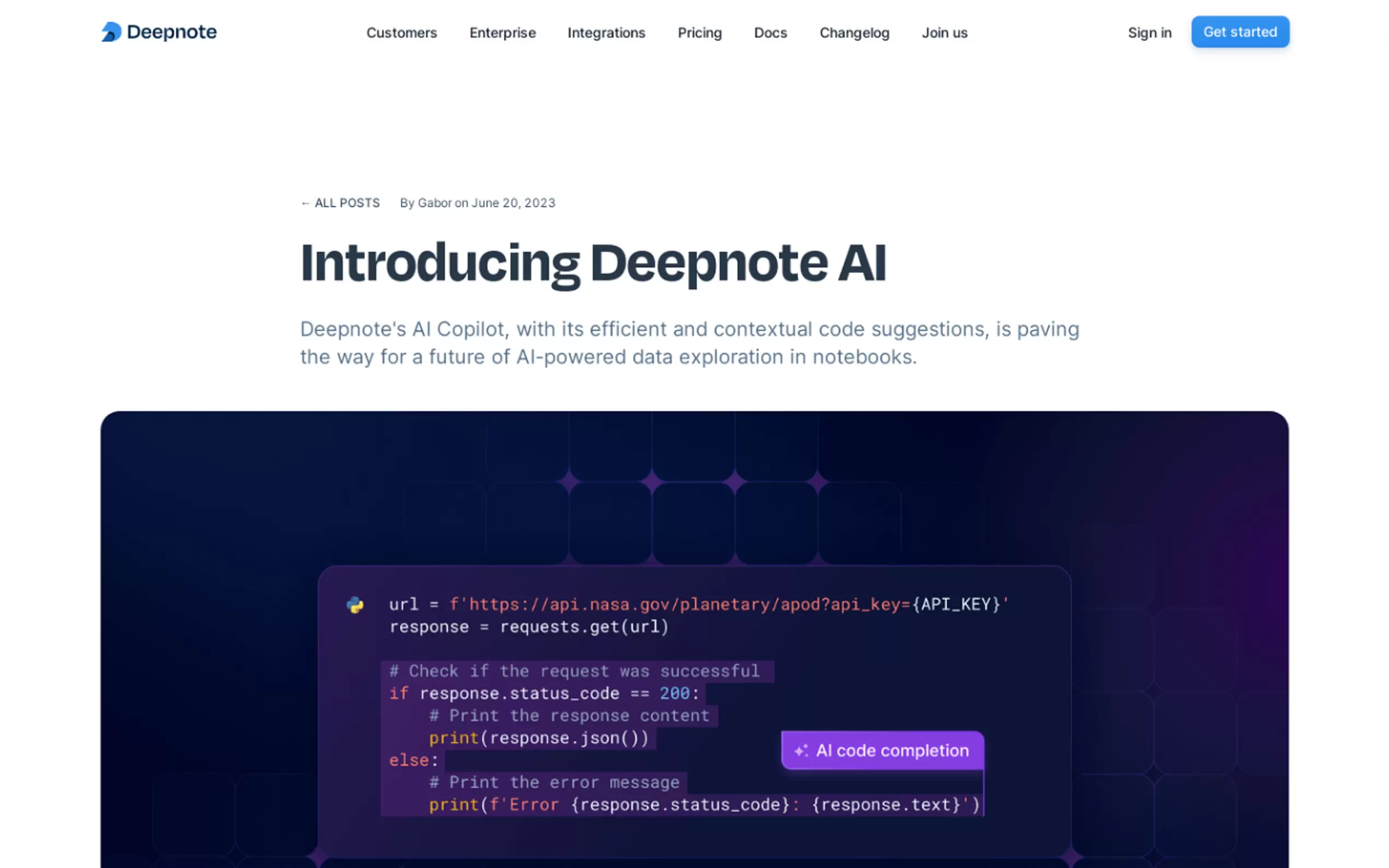 Deepnote gallery image