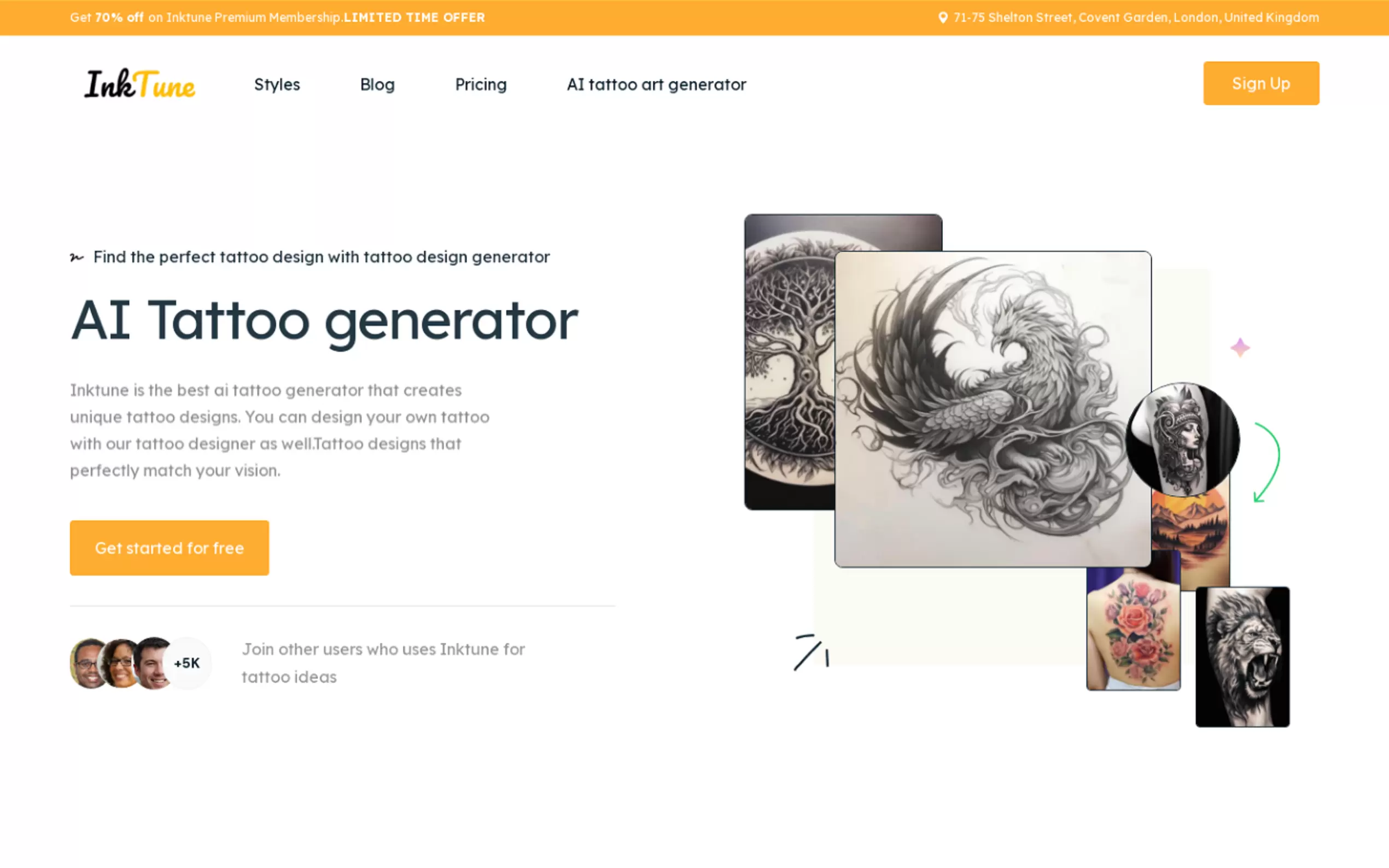 Inktune AI Tattoo Generator gallery image