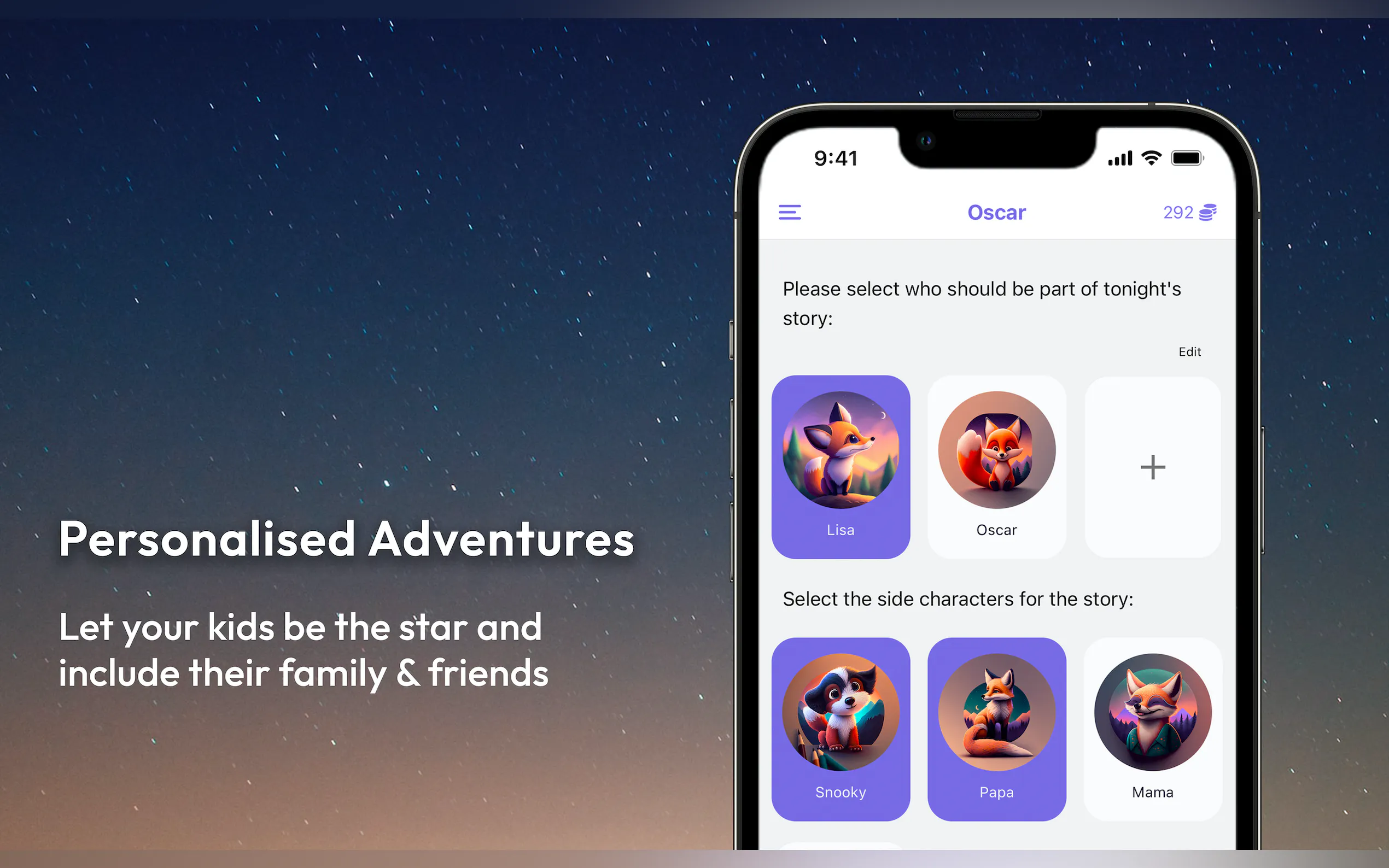 Oscar - bedtime story generator gallery image