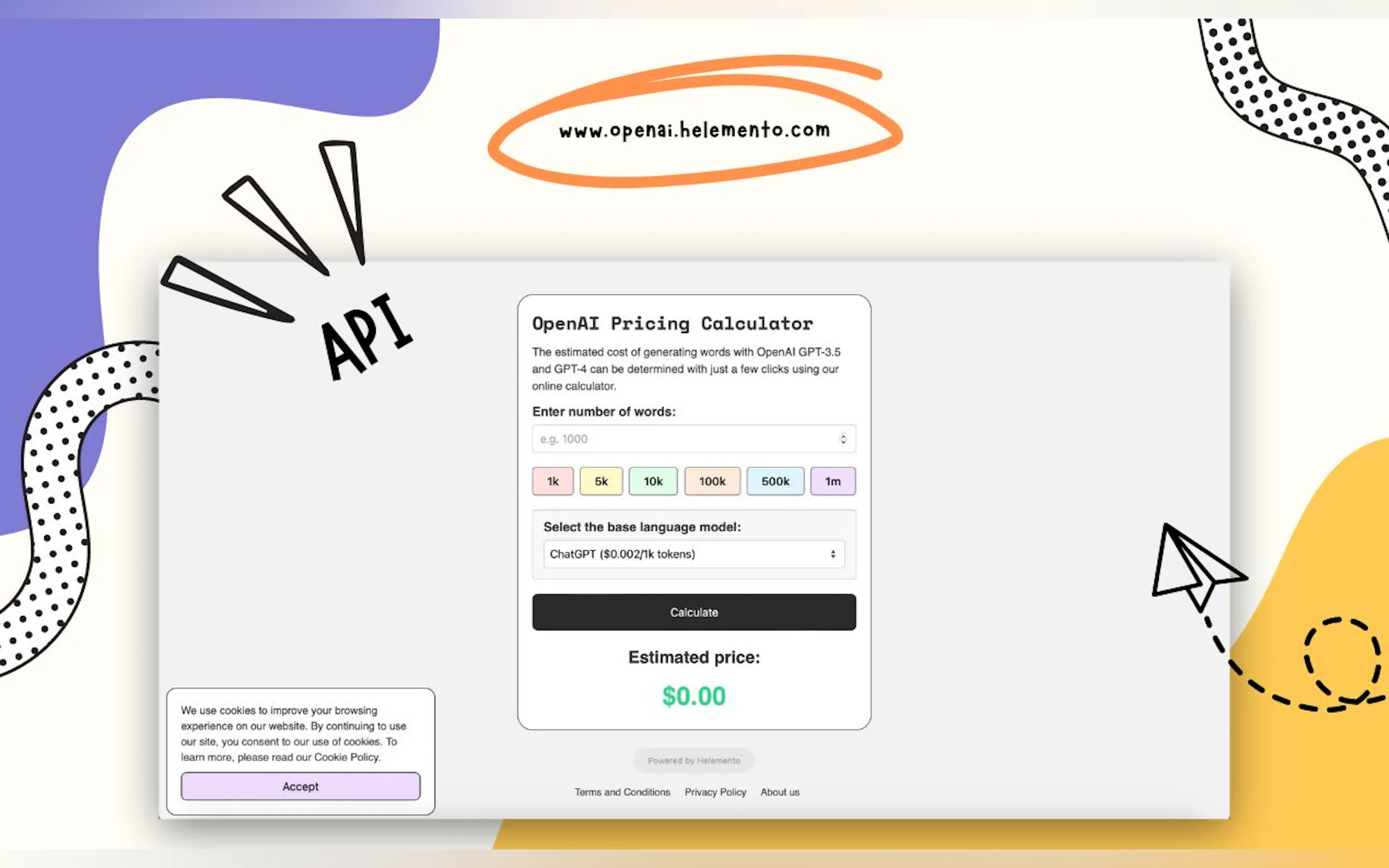 OpenAI ChatGPT API Pricing Calculator gallery image