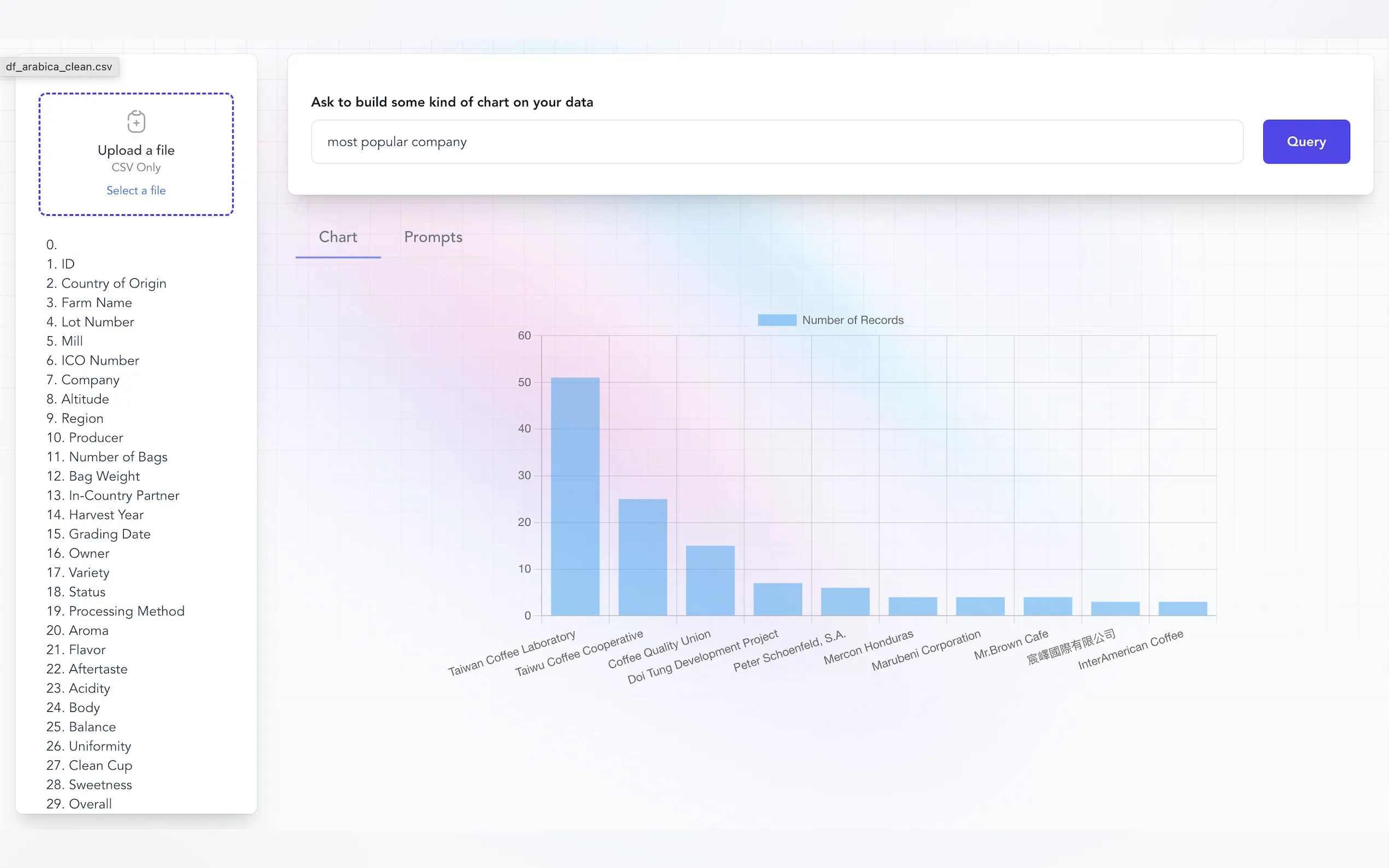 Chat2csv gallery image
