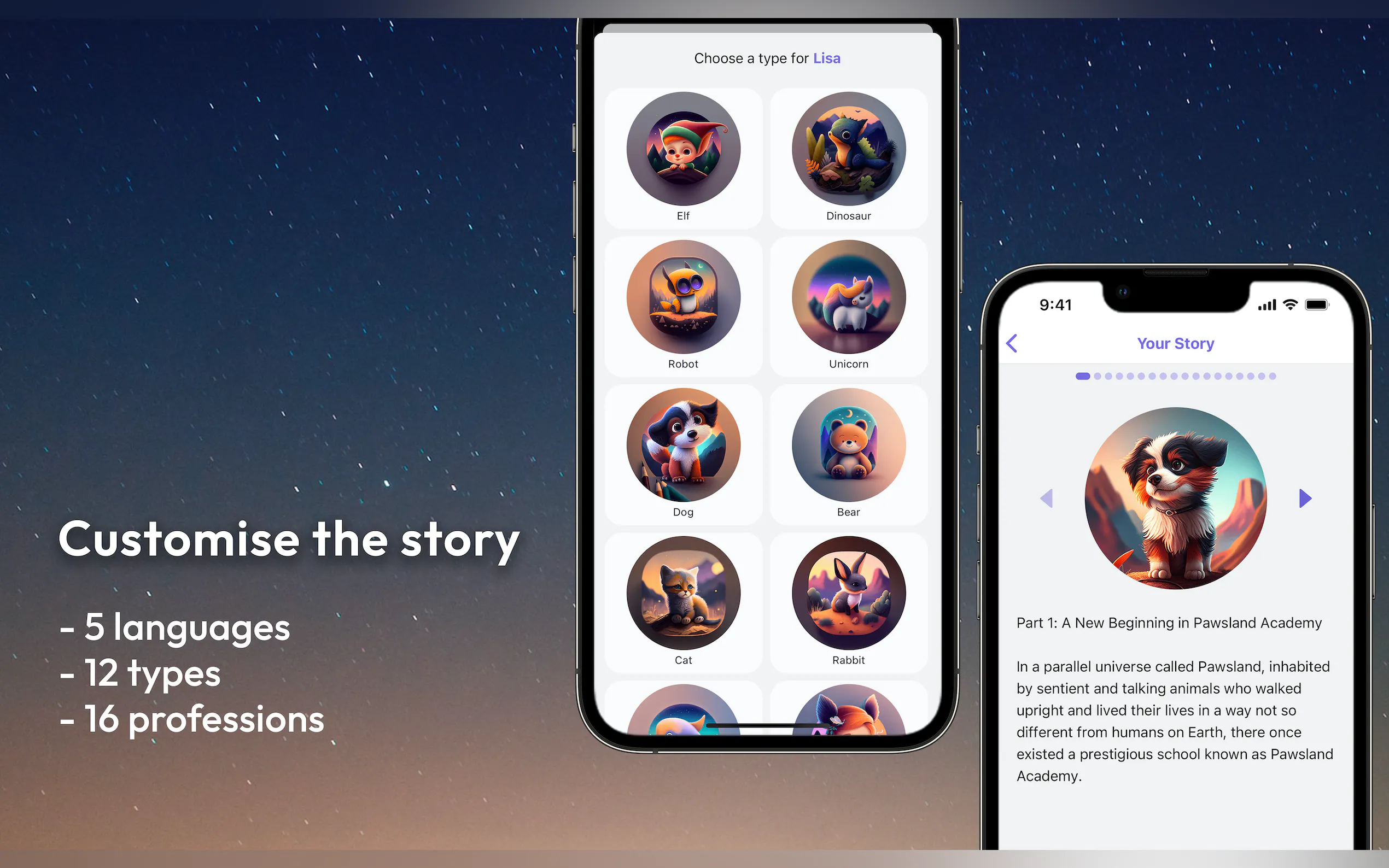 Oscar - bedtime story generator gallery image