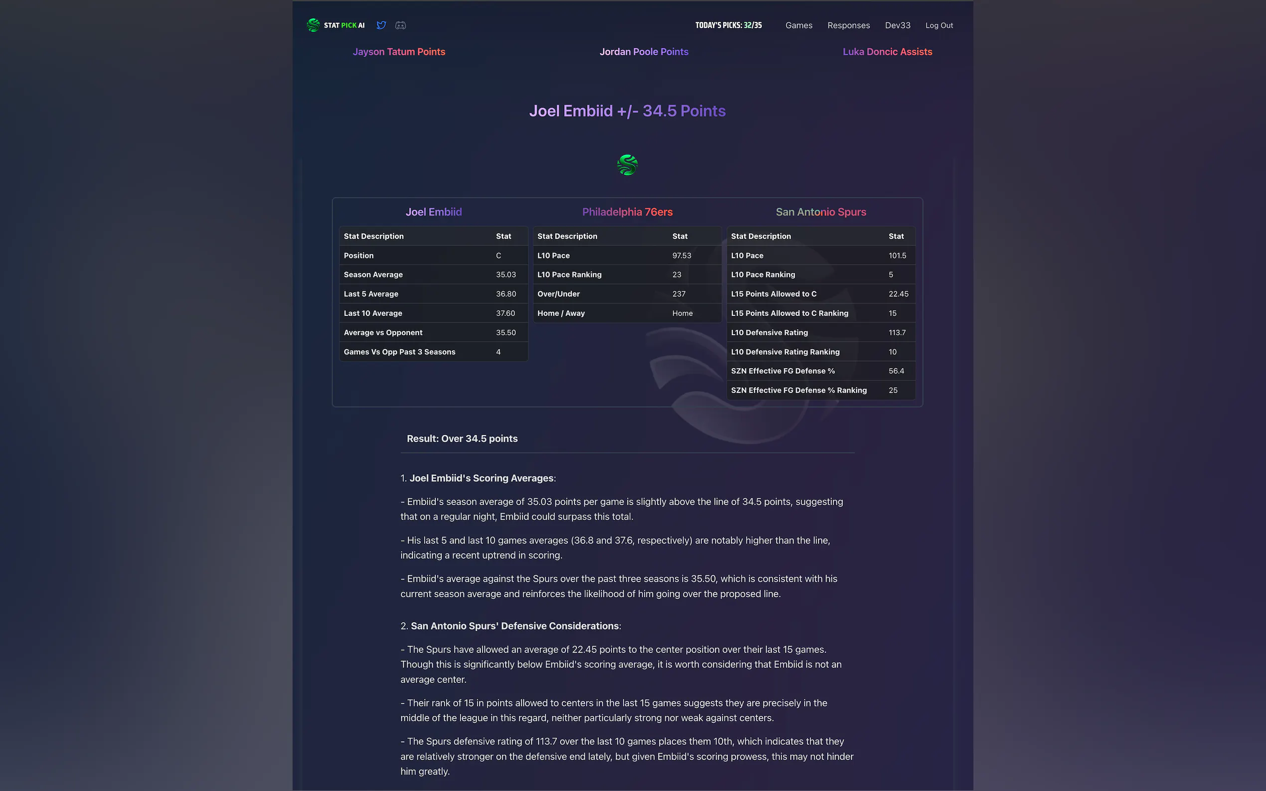 Stat Pick AI gallery image