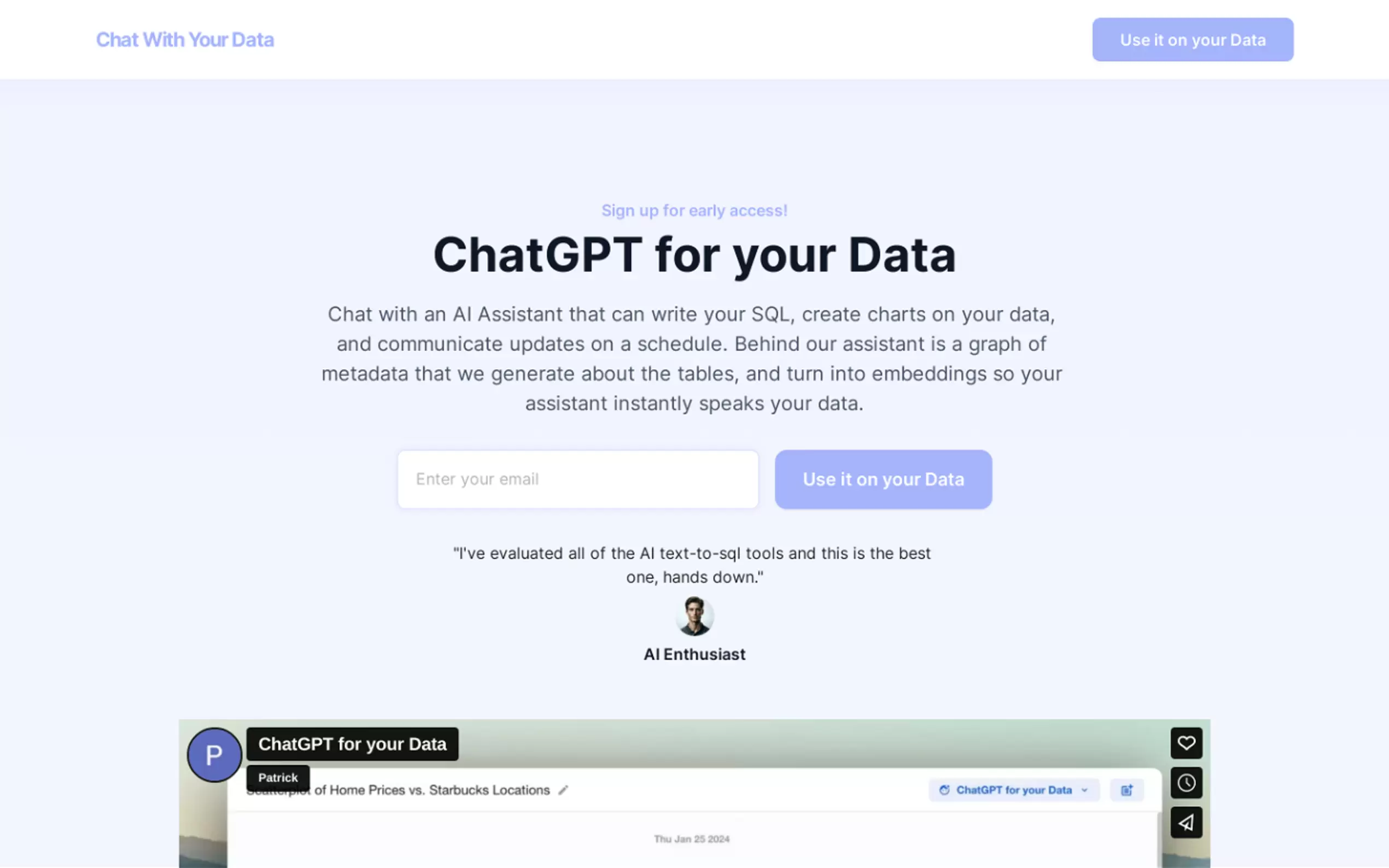 ChatGPT for your Data gallery image