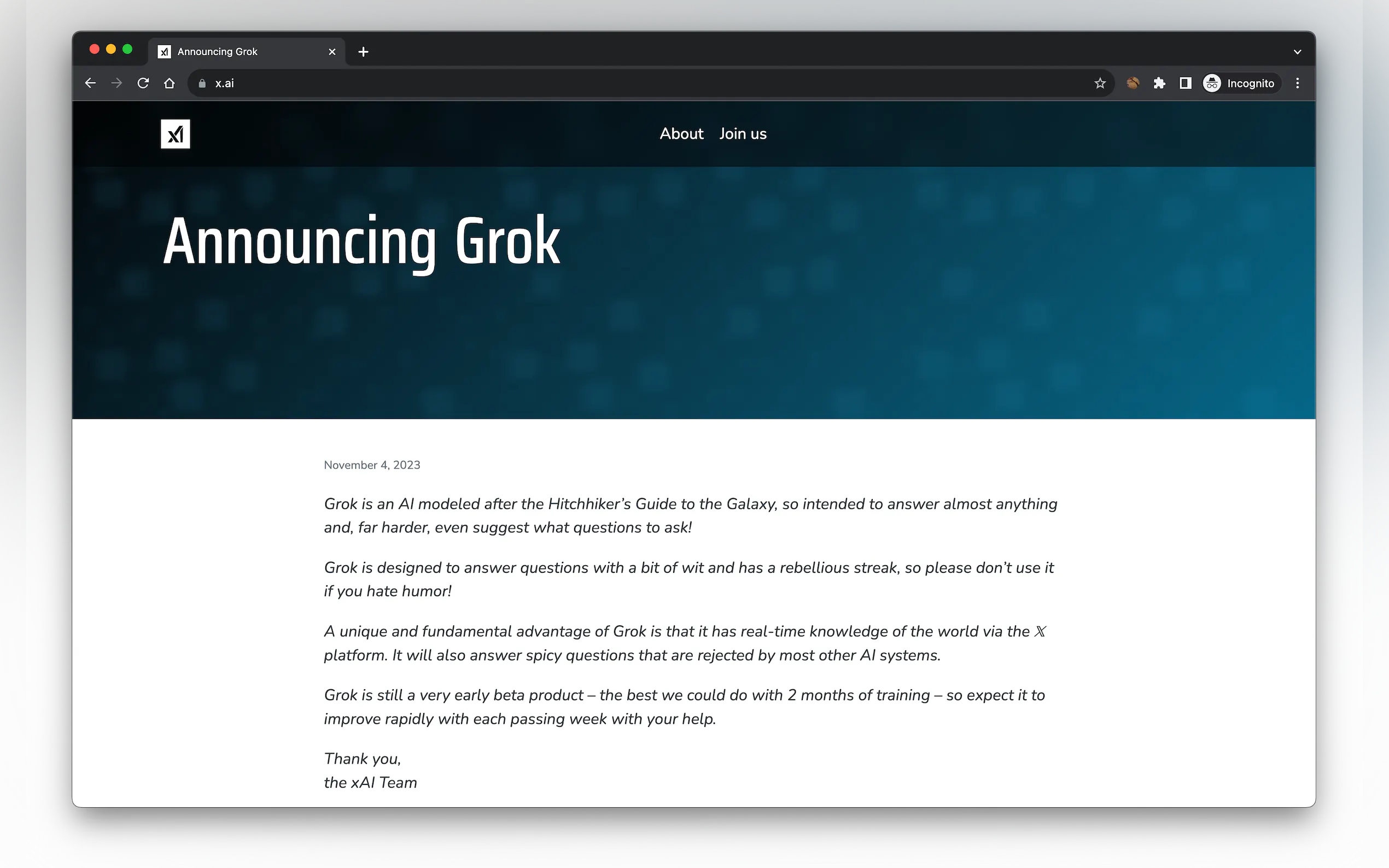 Grok AI assistant gallery image