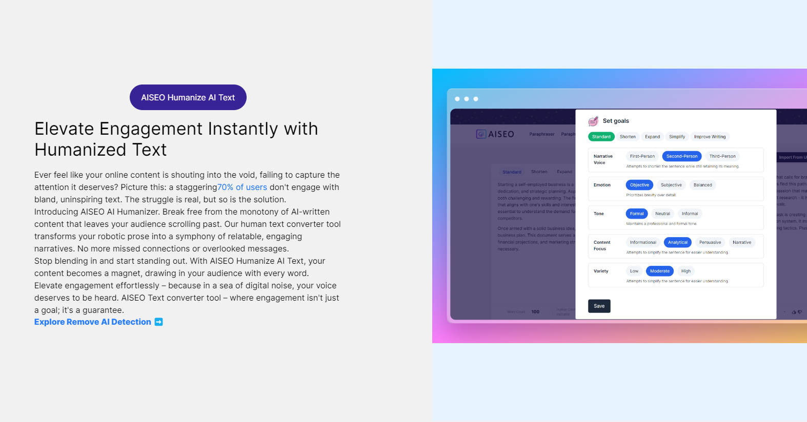 Humanize AI Text by AISEO gallery image