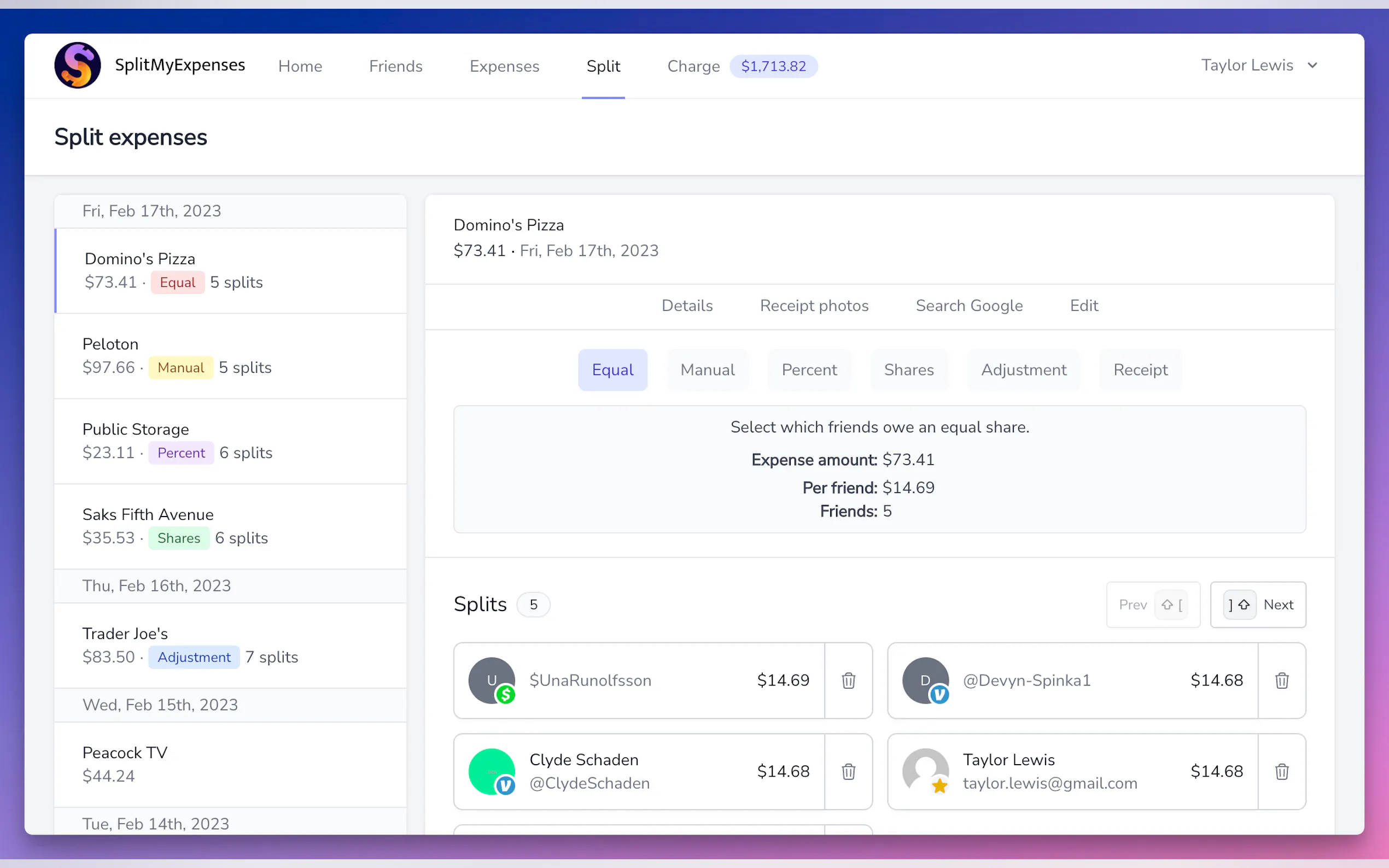 SplitMyExpenses gallery image