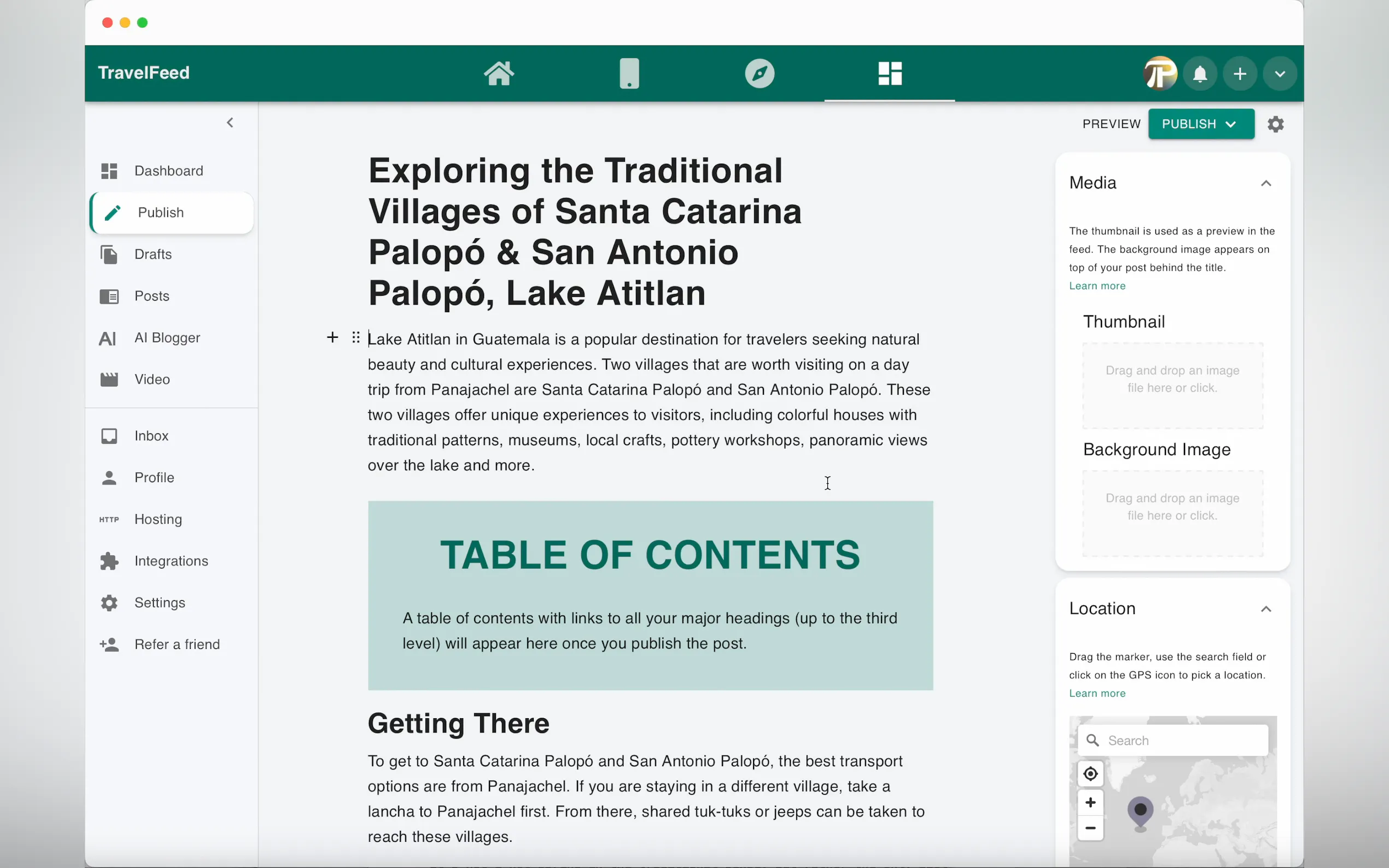 TravelFeed AI Blogger gallery image