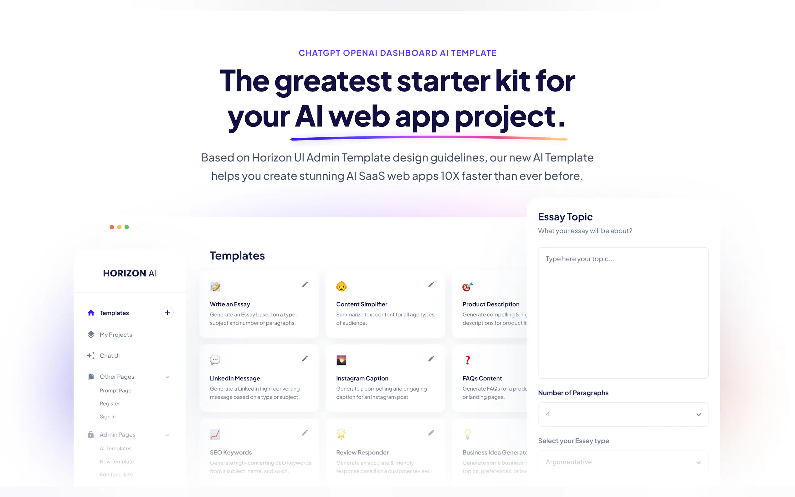 Horizon AI Template gallery image