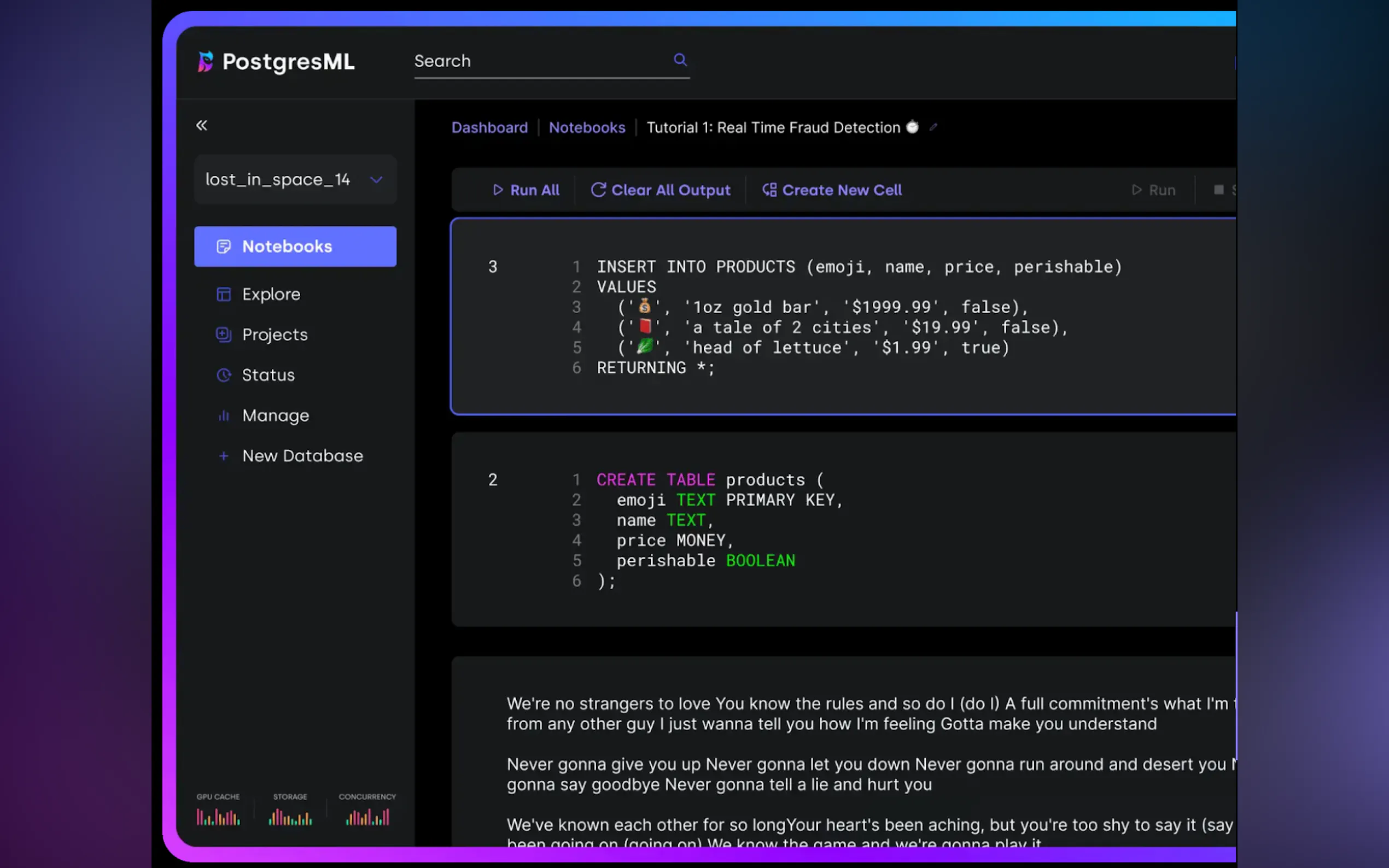 PostgresML gallery image