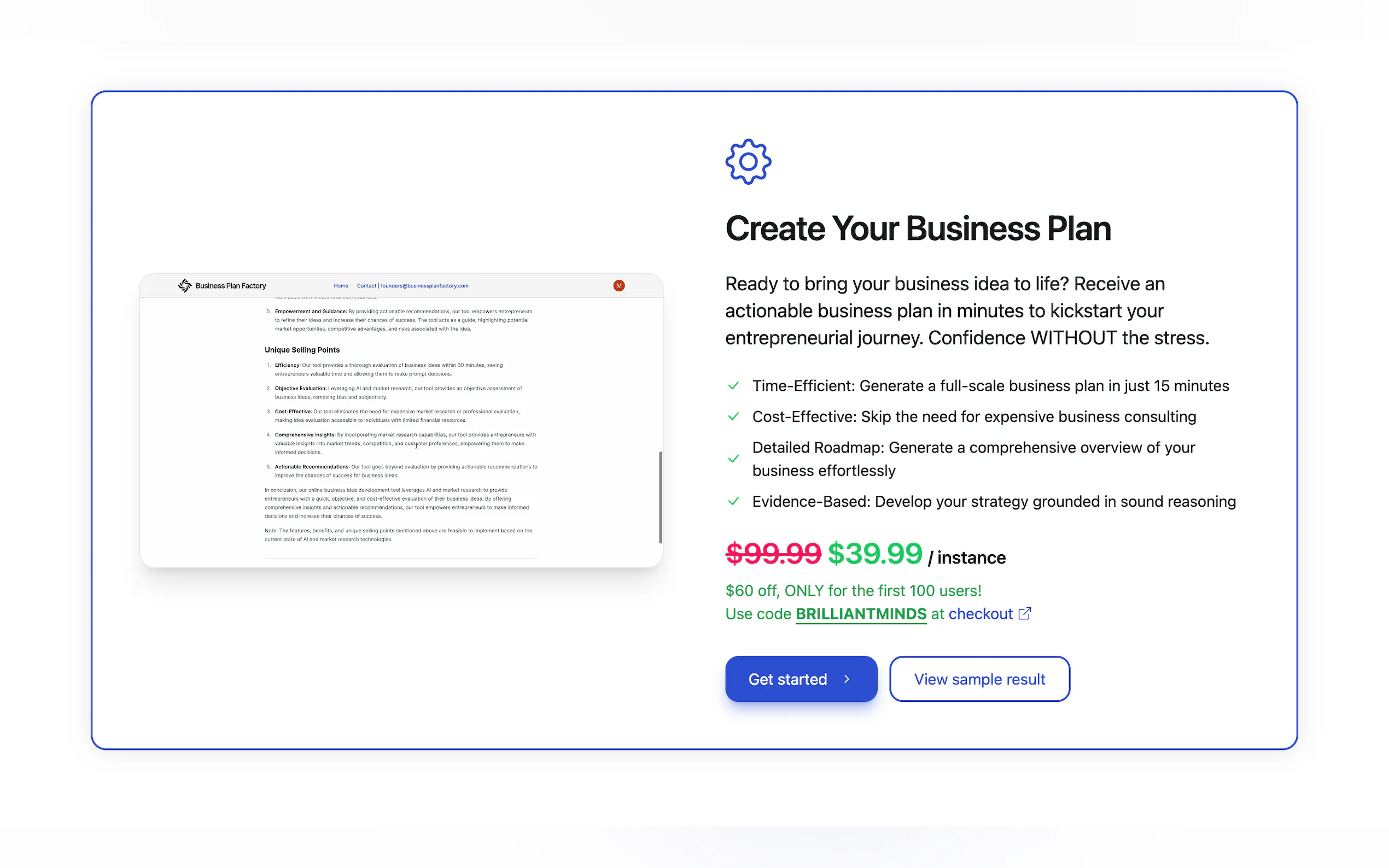 Business Plan Factory gallery image
