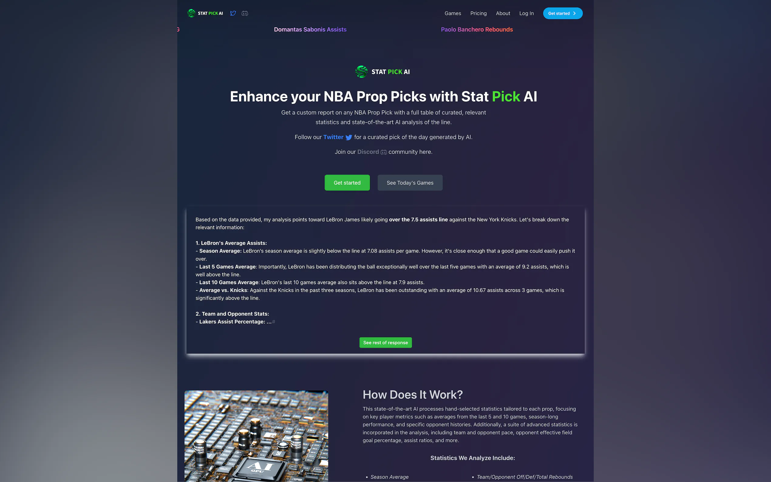 Stat Pick AI gallery image
