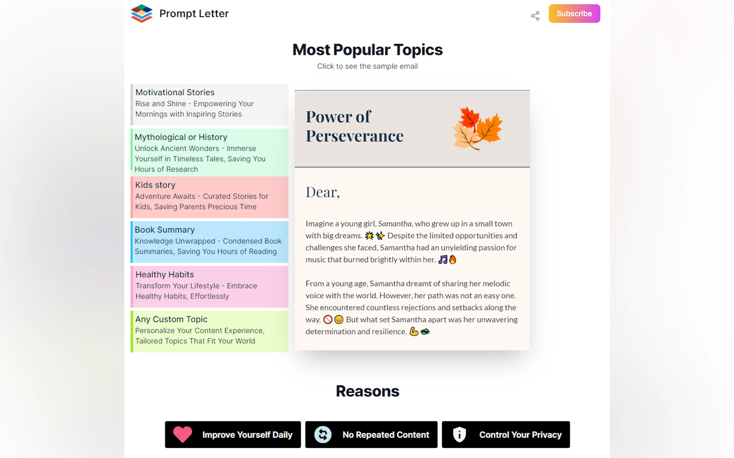 Prompt Letter gallery image