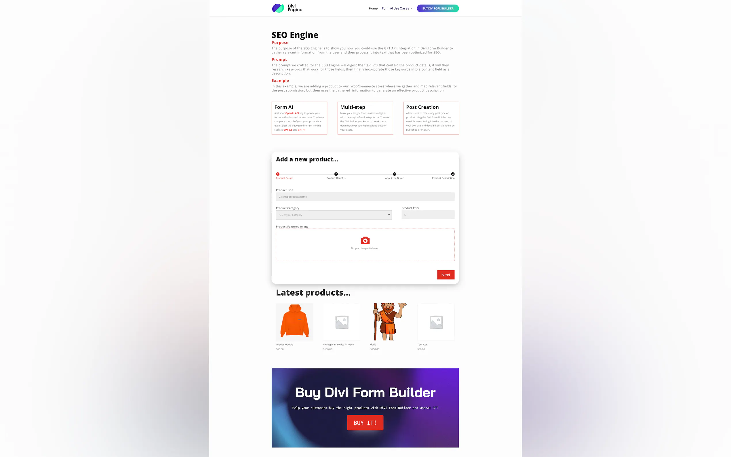 Divi Form Builder gallery image