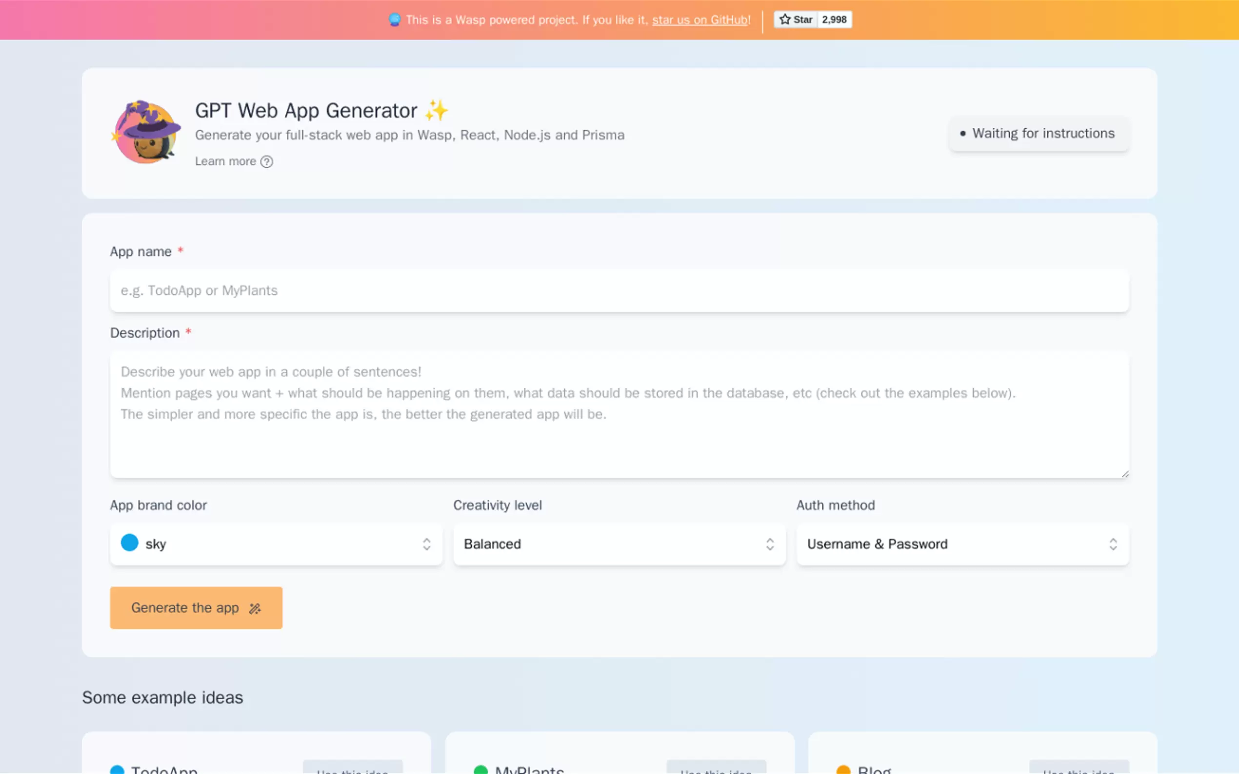 GPT Web App Generator gallery image