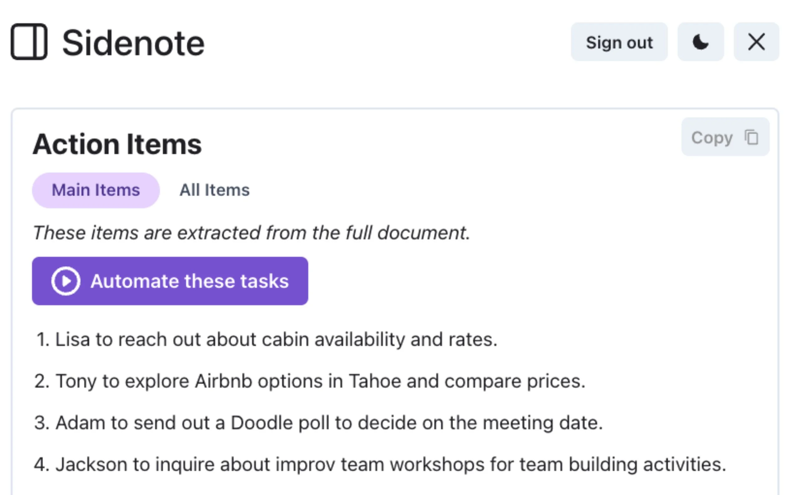 Sitenote AI gallery image