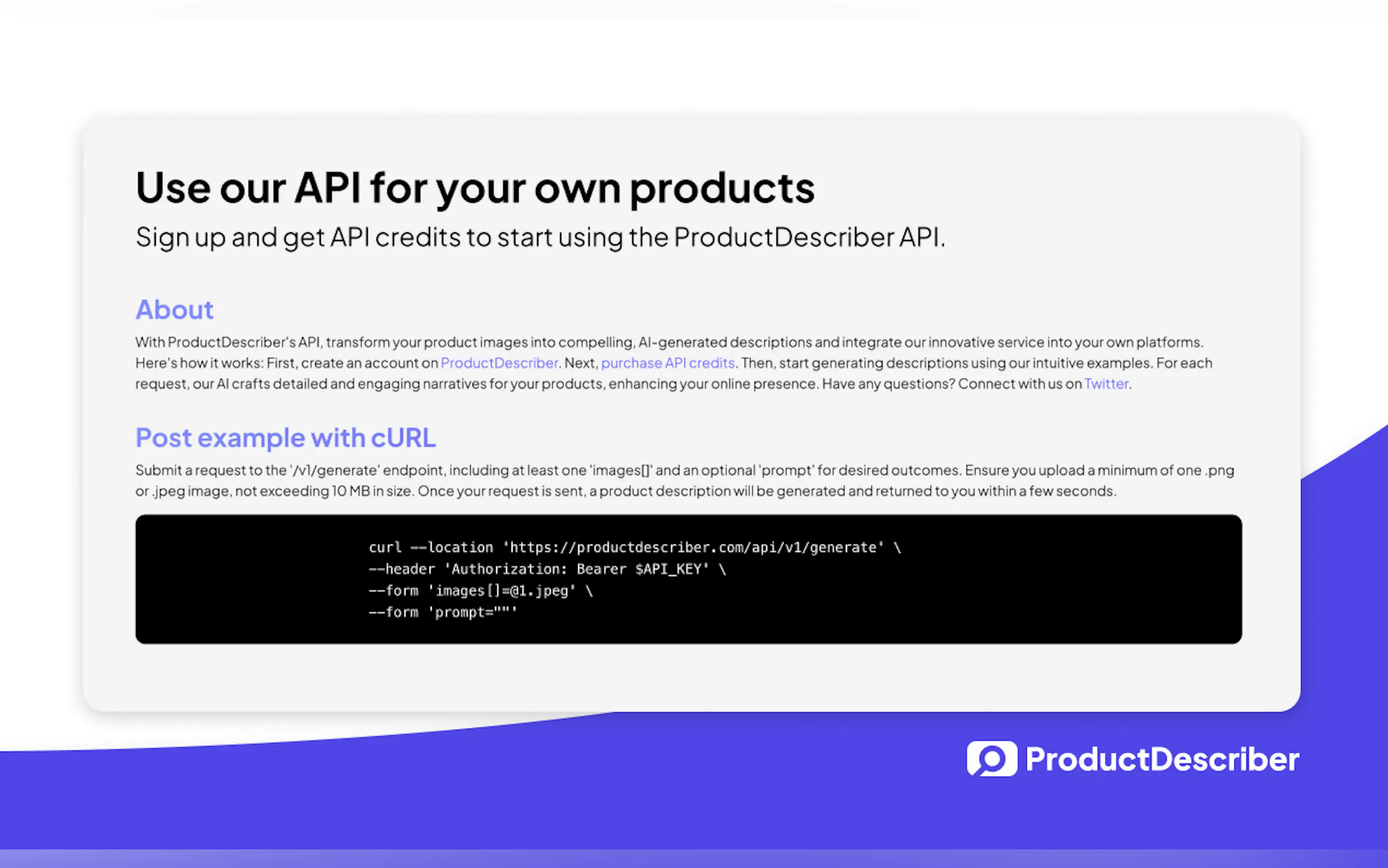 ProductDescriber gallery image