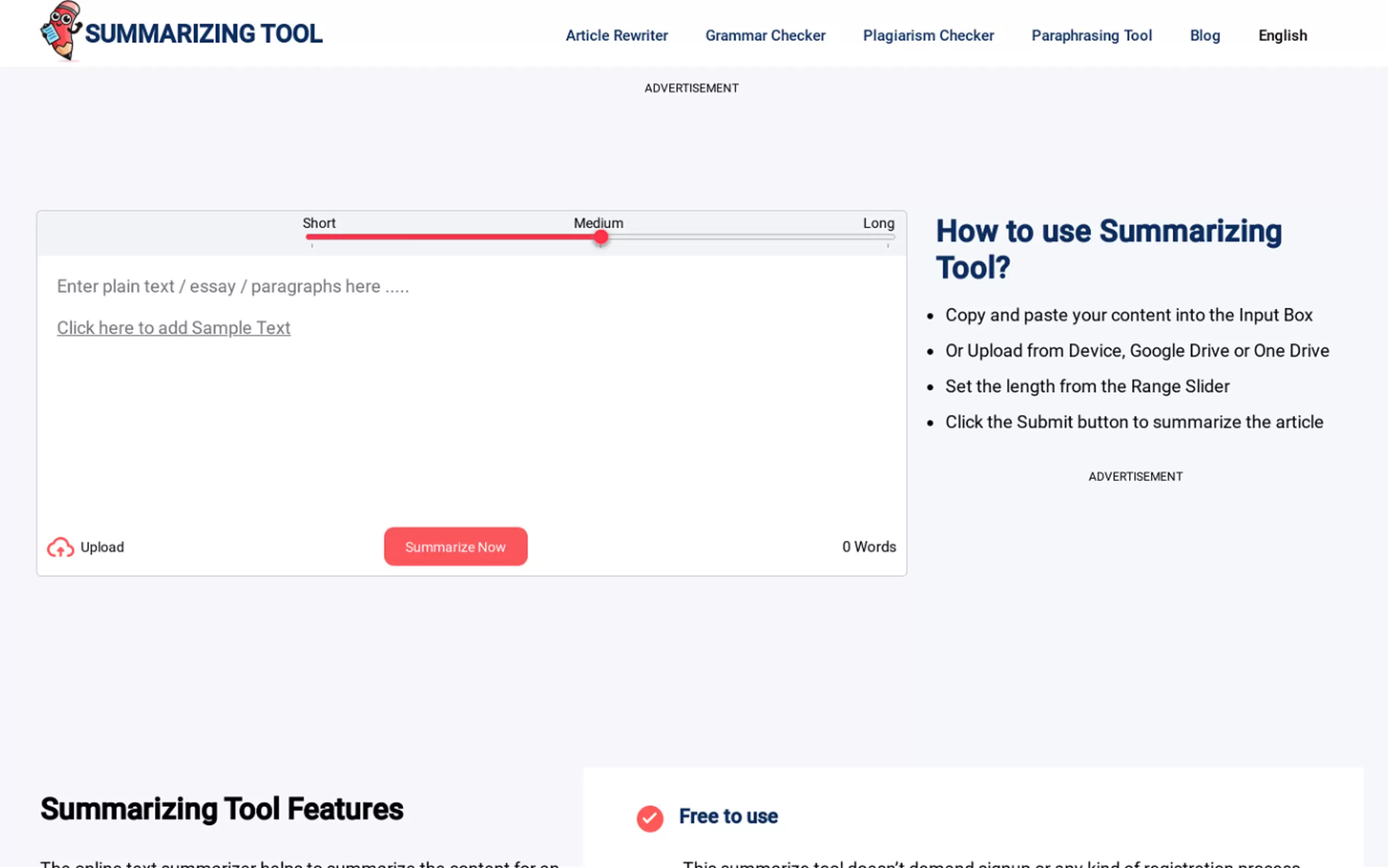 Summarizing Tool gallery image